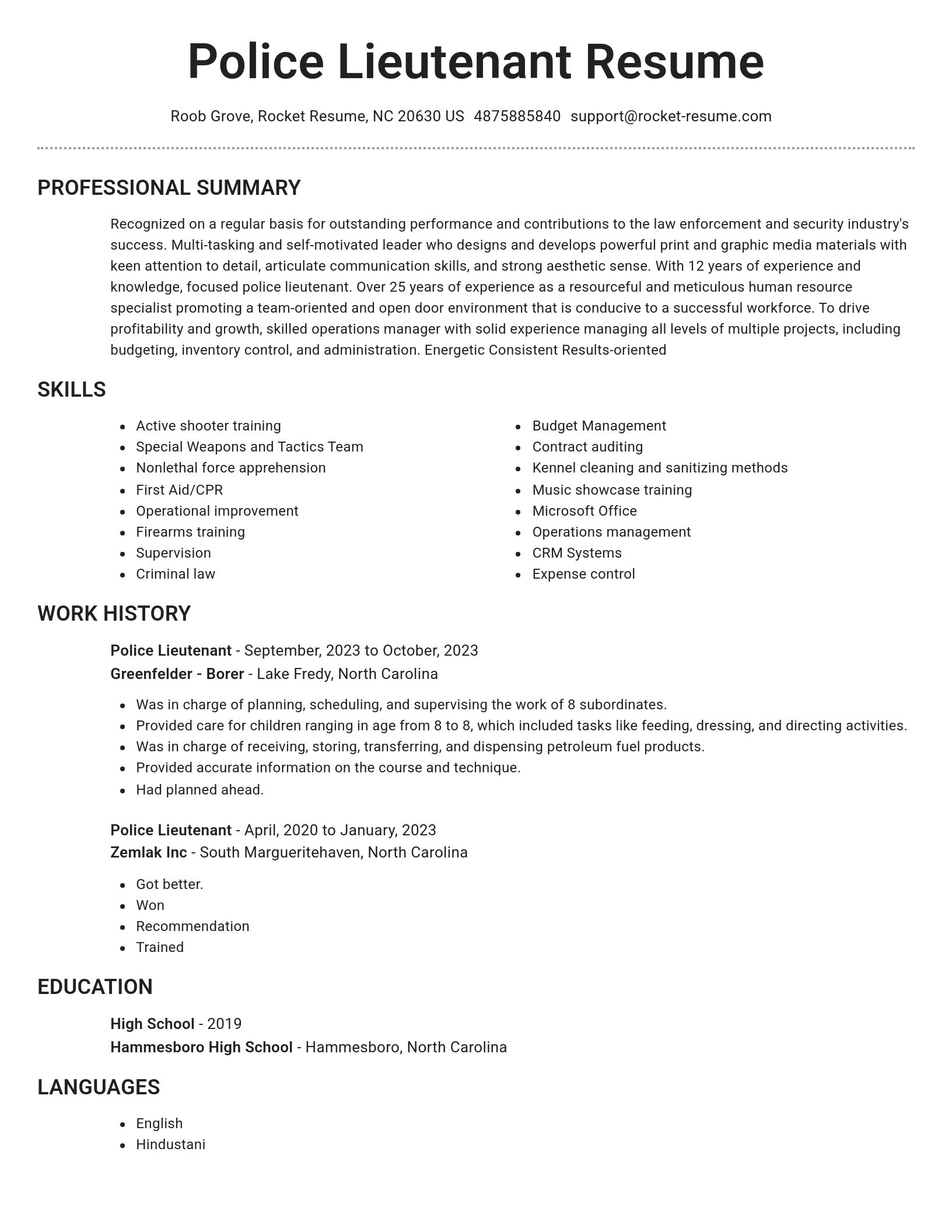 Brilliant resume template