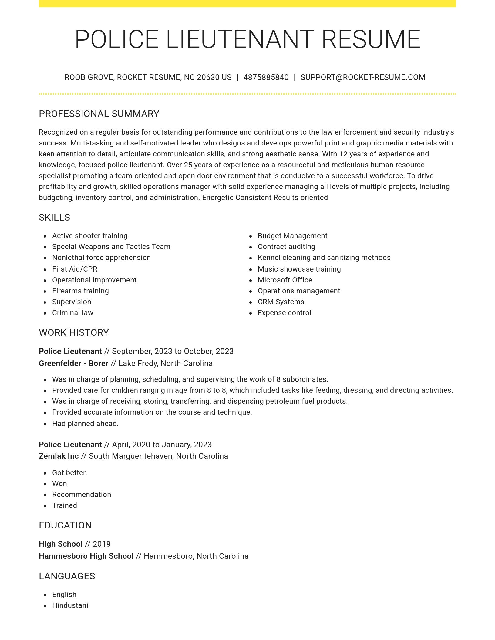 Grand resume template