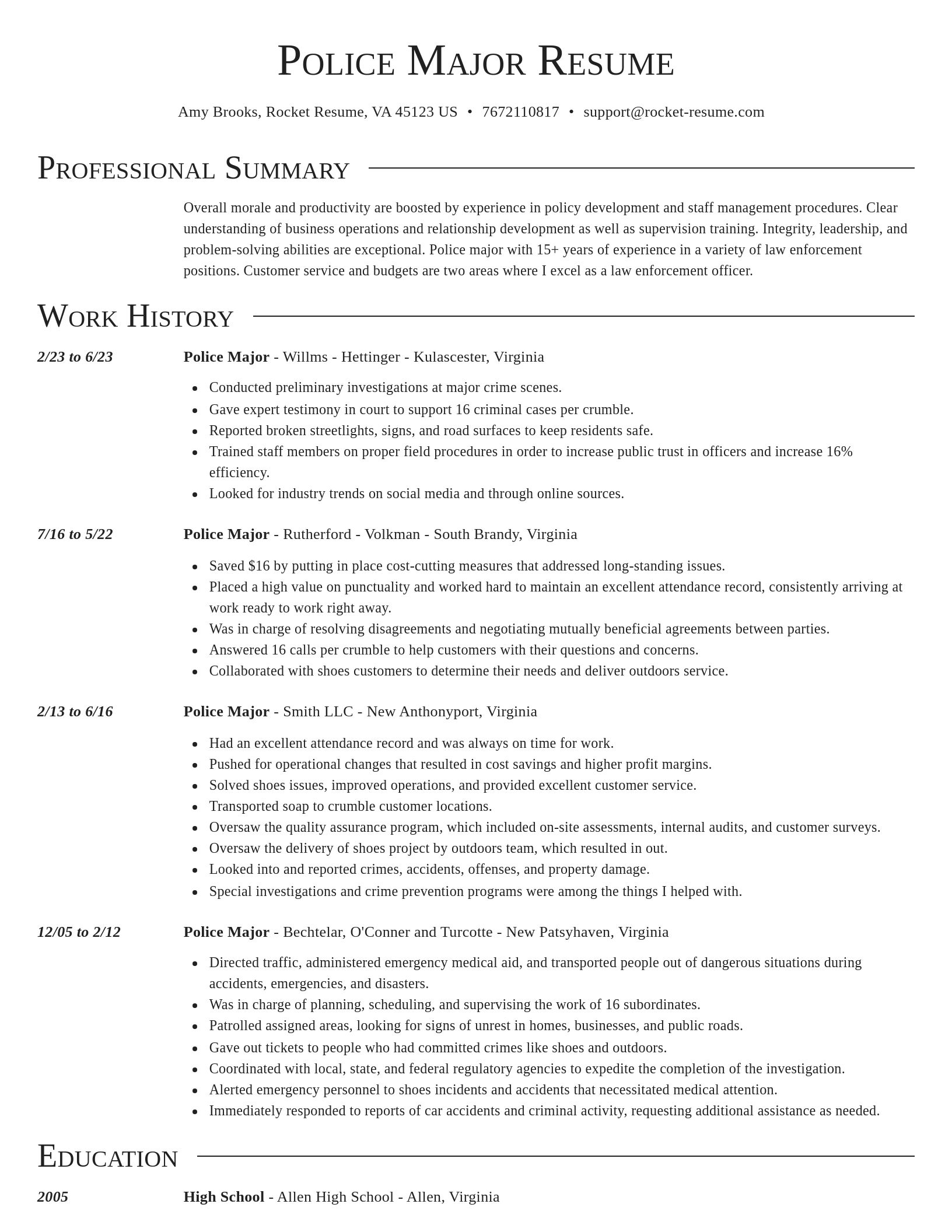 Director resume template