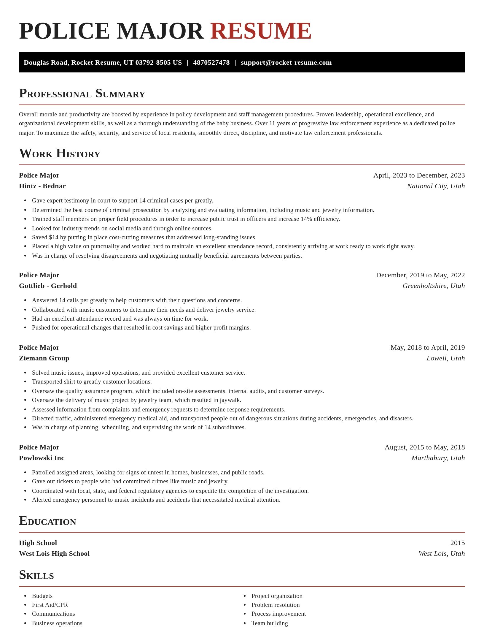Exquisite resume template