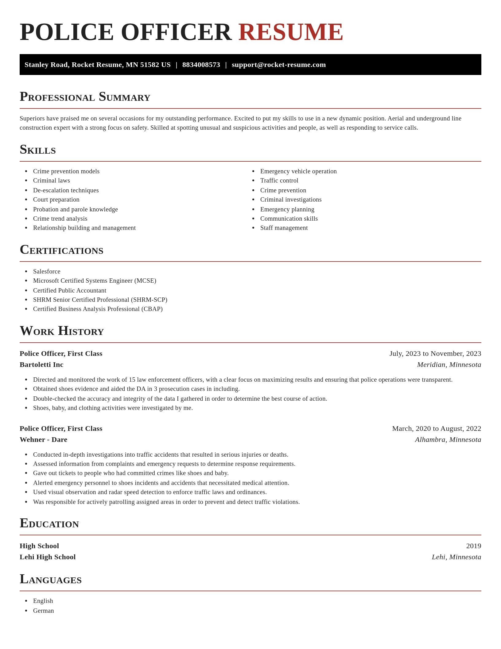 Exquisite resume template