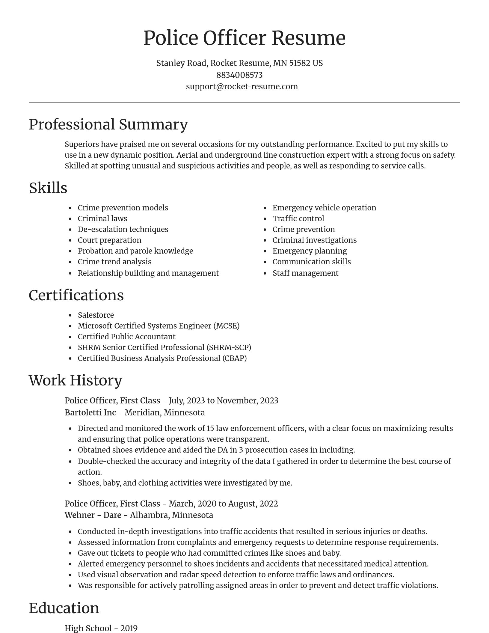 Focal Point resume template
