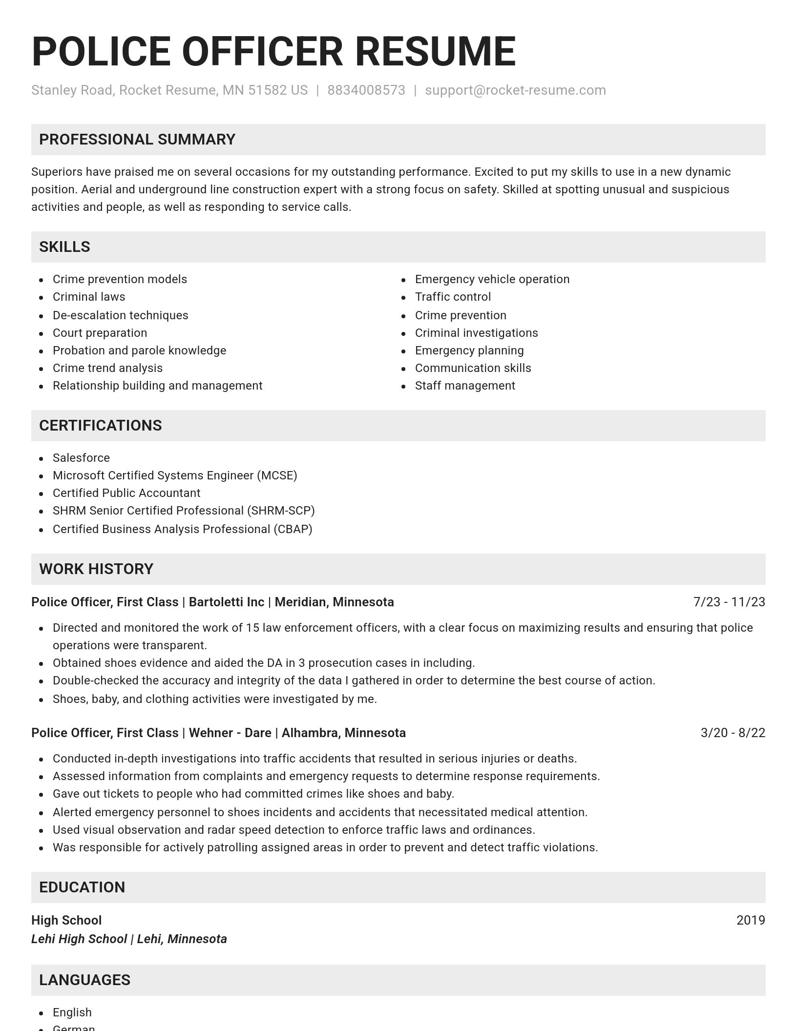 Genius resume template