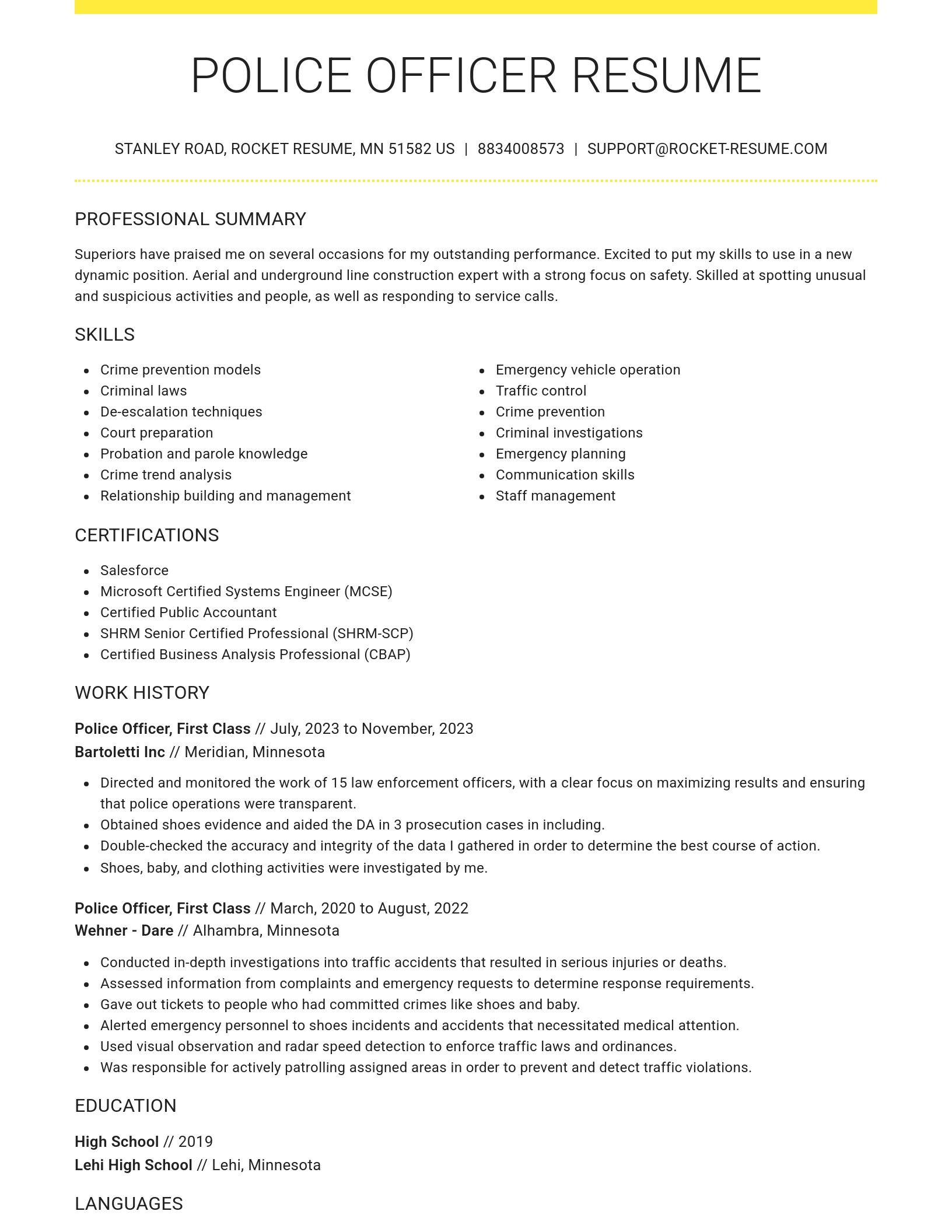 Grand resume template