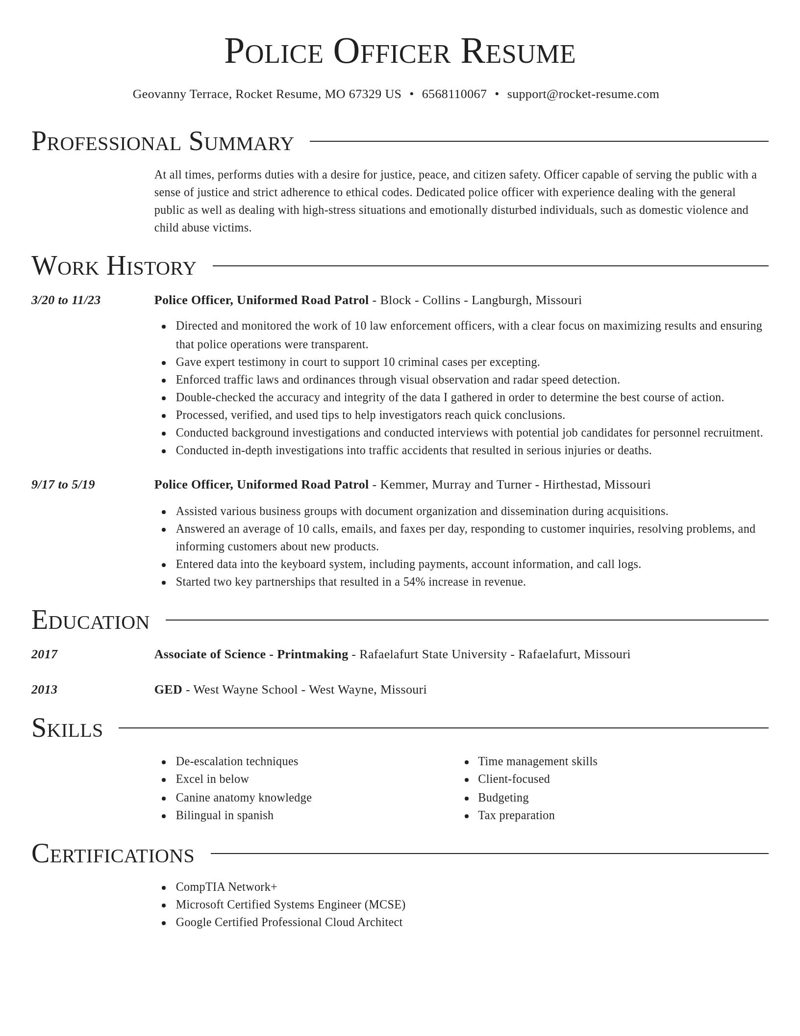 Director resume template