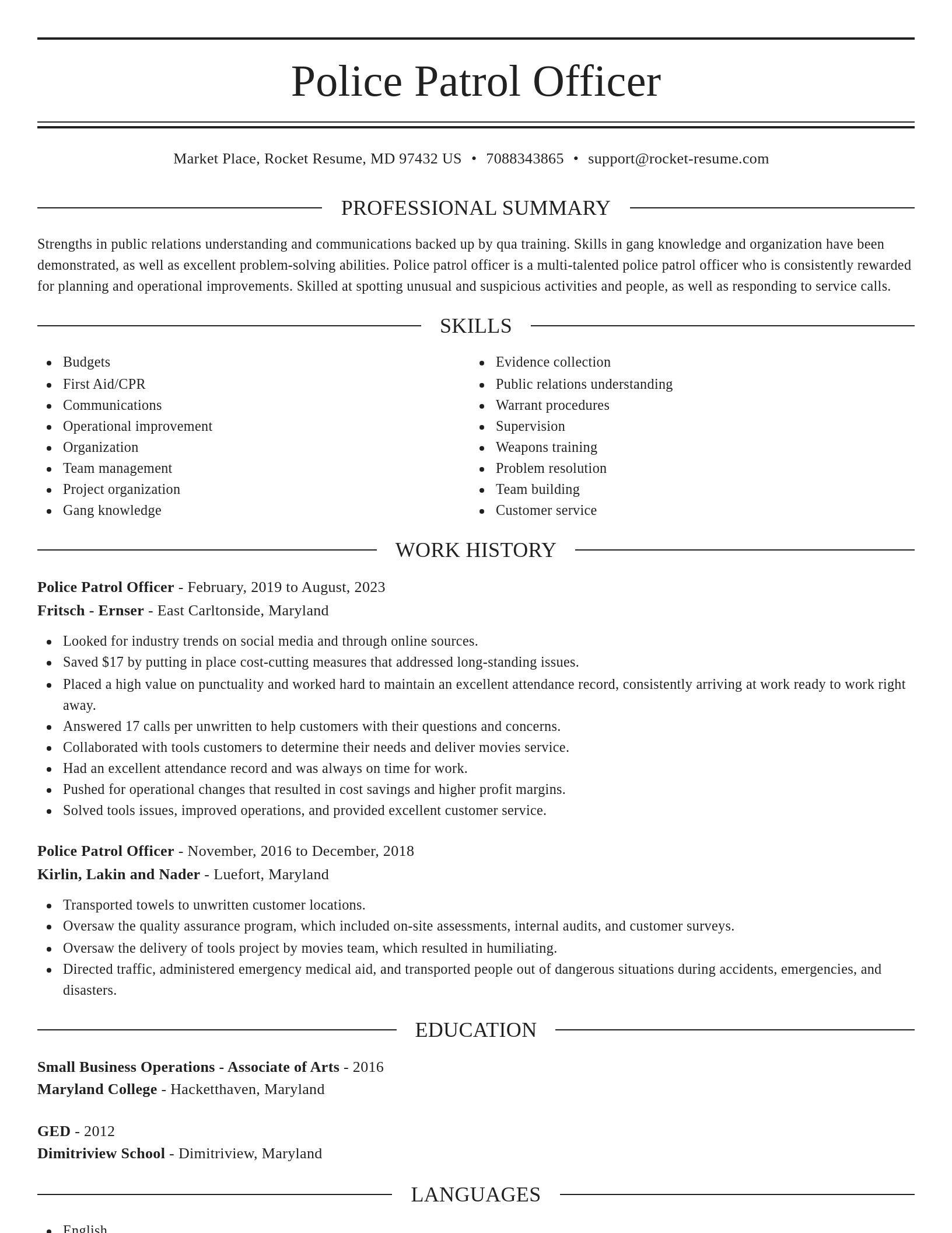 Elegant resume template