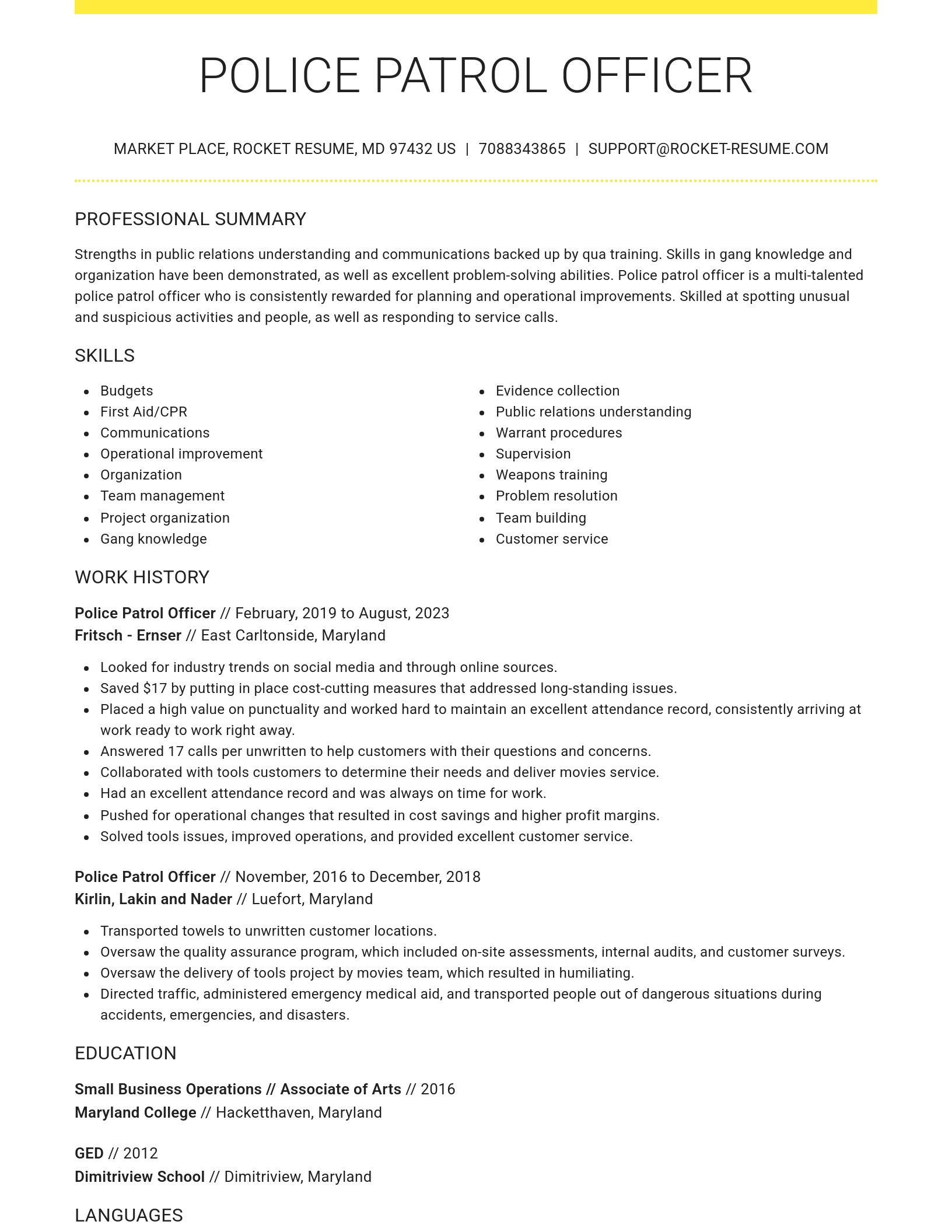 Grand resume template