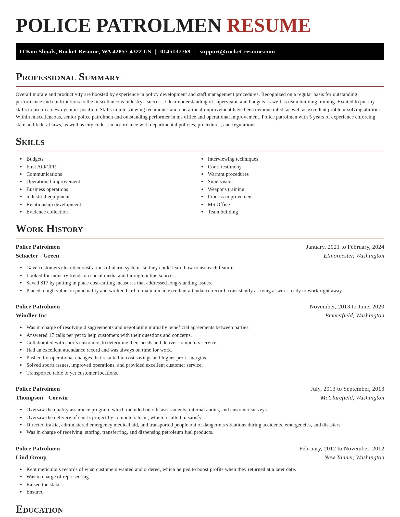 Exquisite resume template