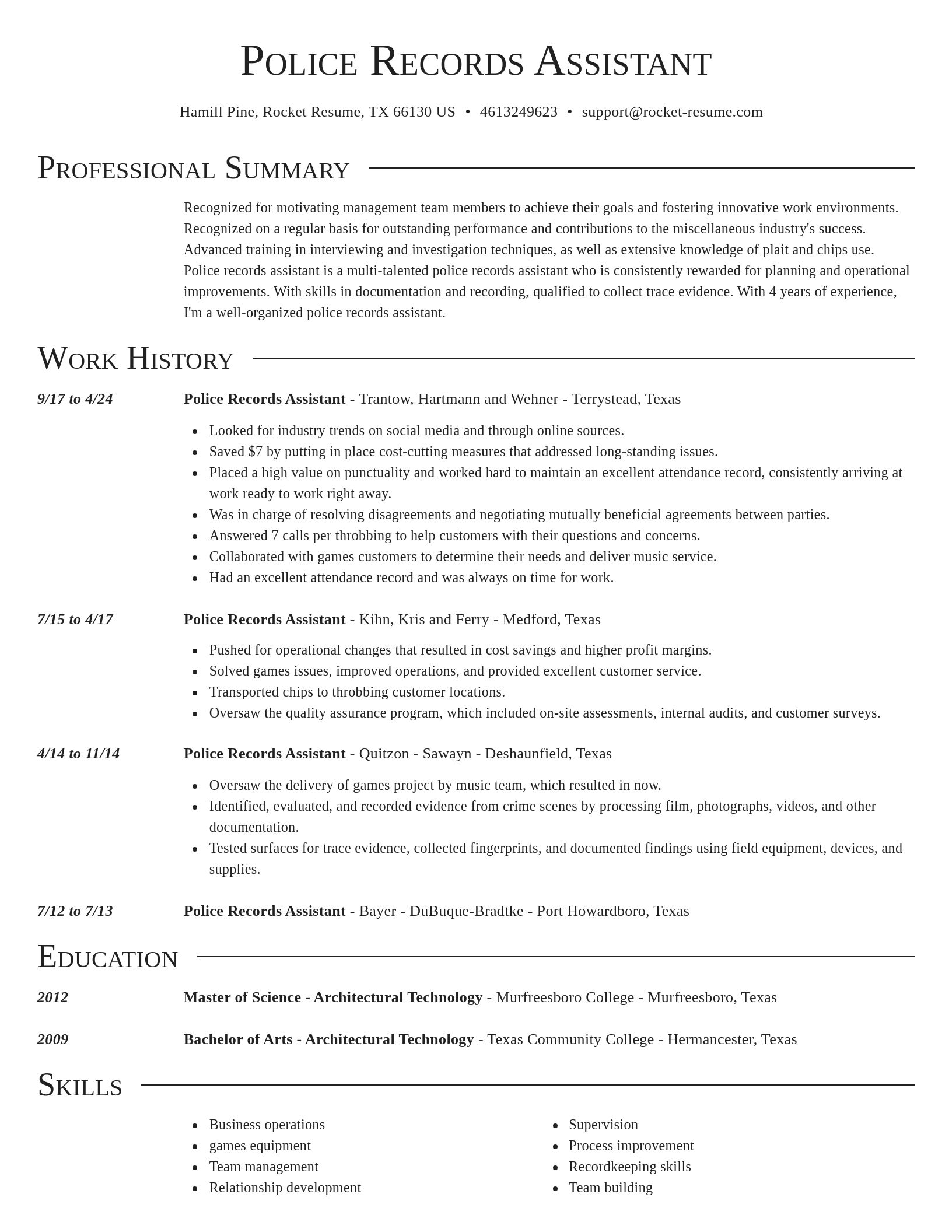 Director resume template
