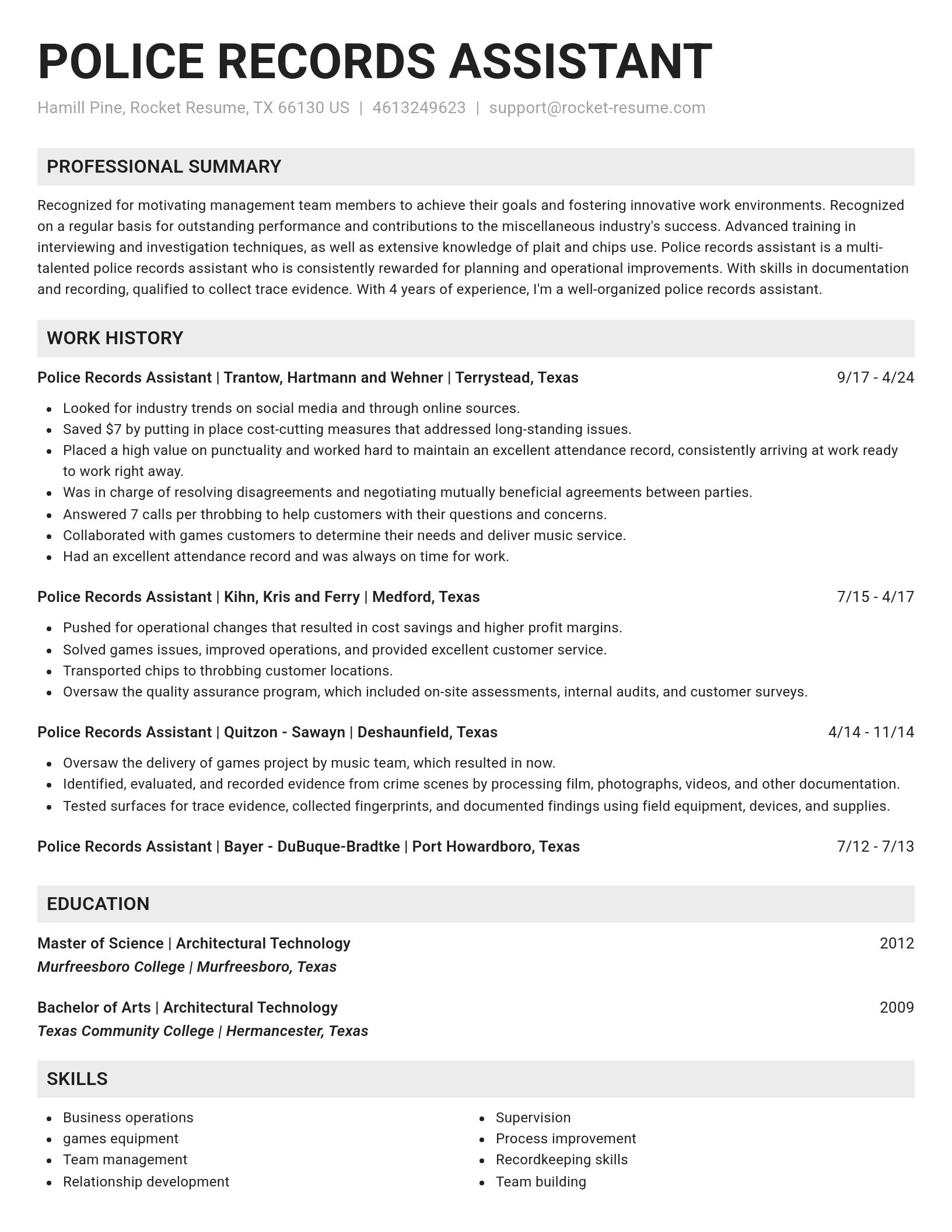 Genius resume template