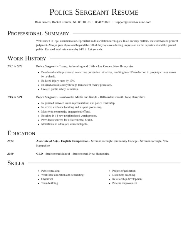 Director resume template