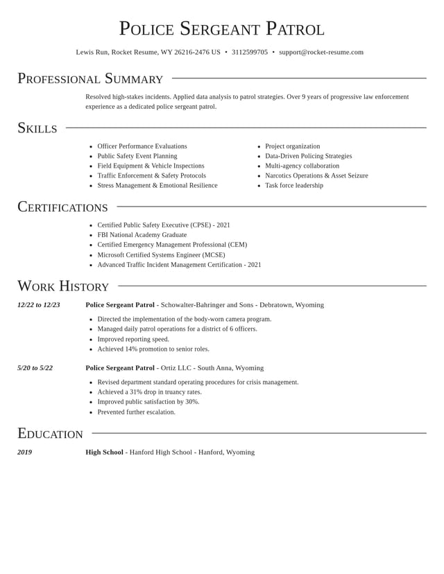 Director resume template