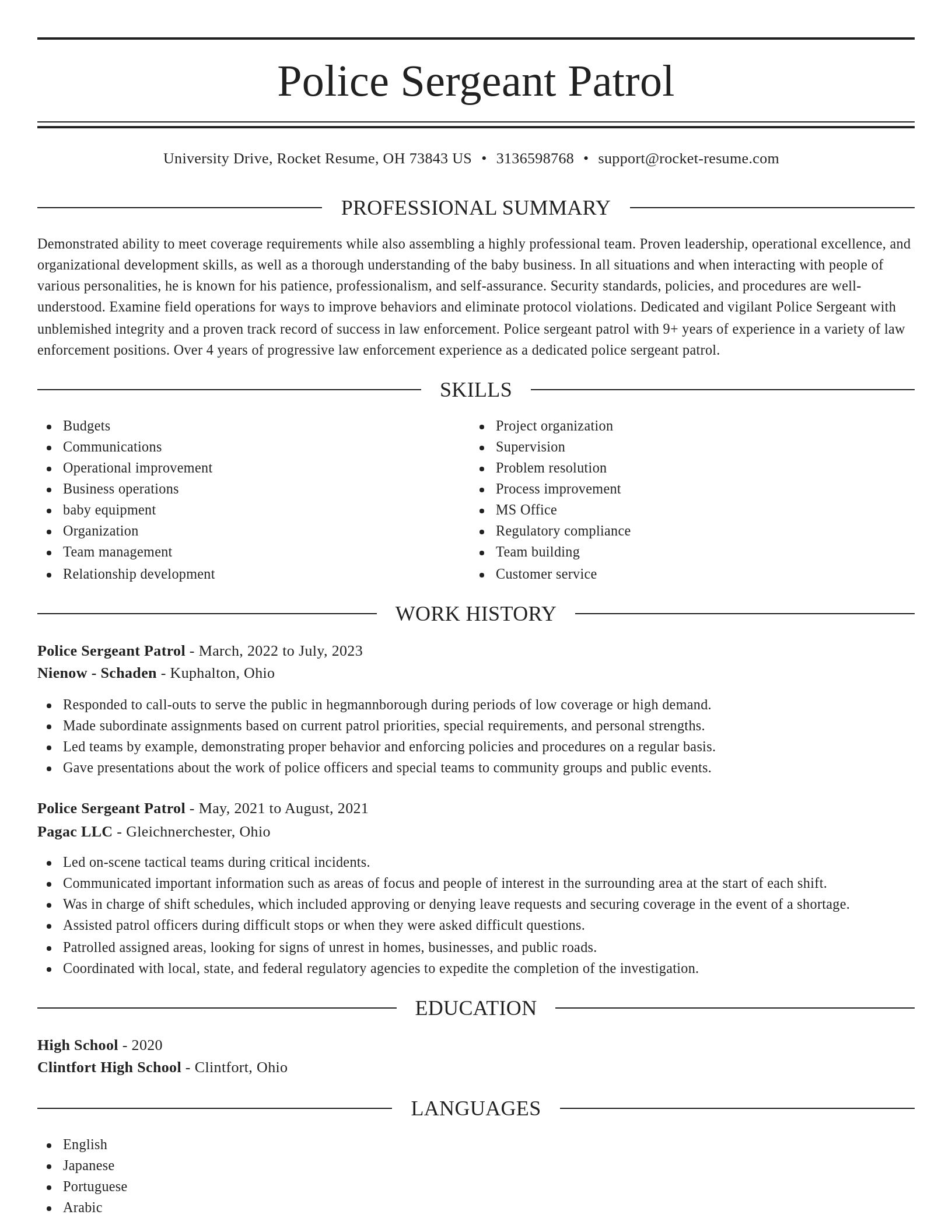Elegant resume template