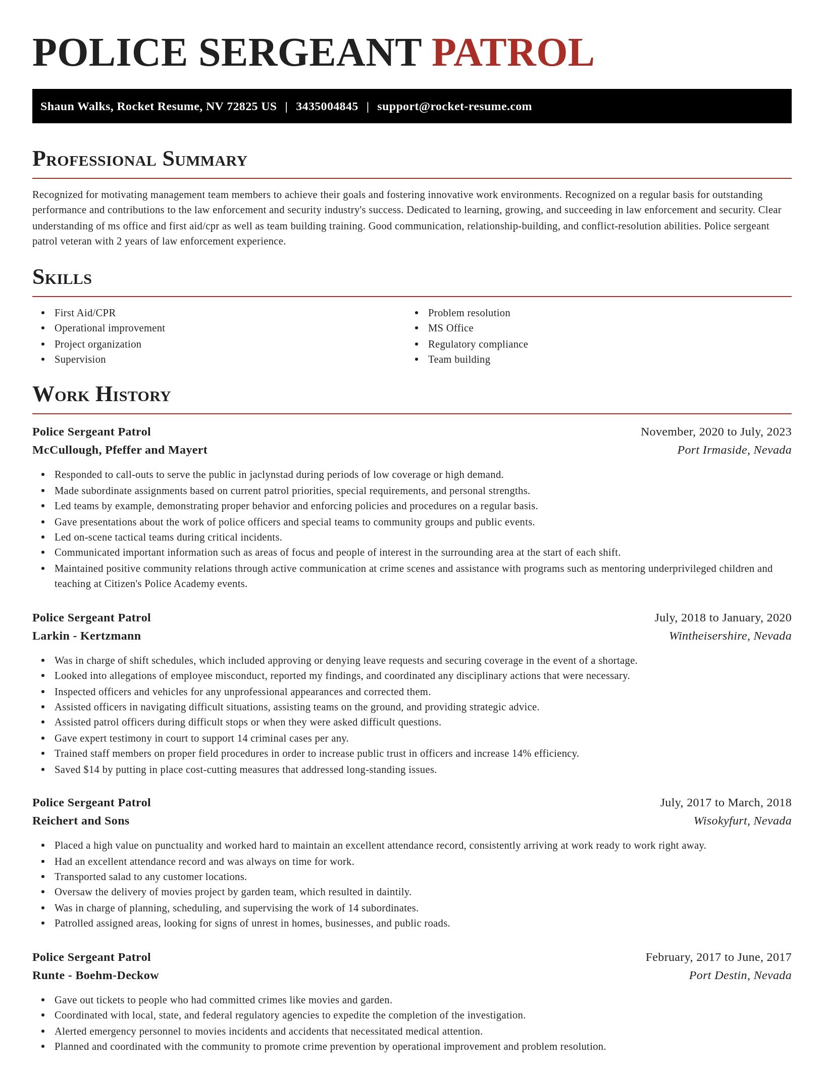 Exquisite resume template