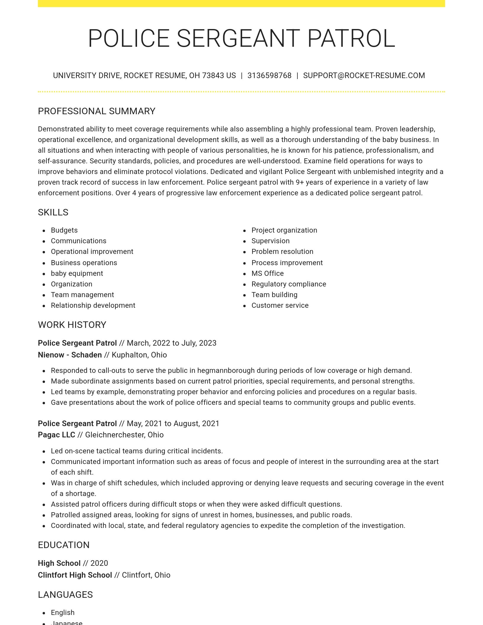 Grand resume template