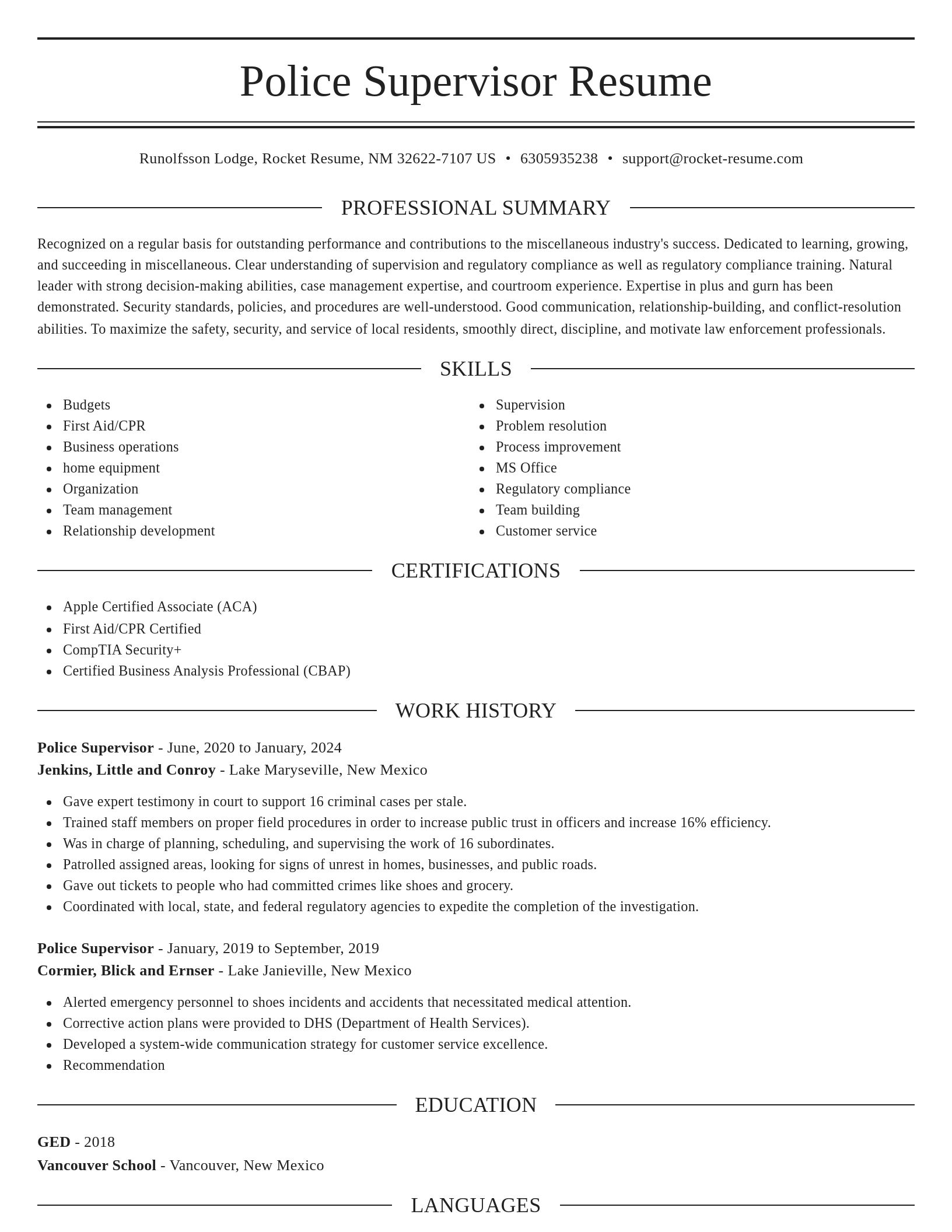 Elegant resume template