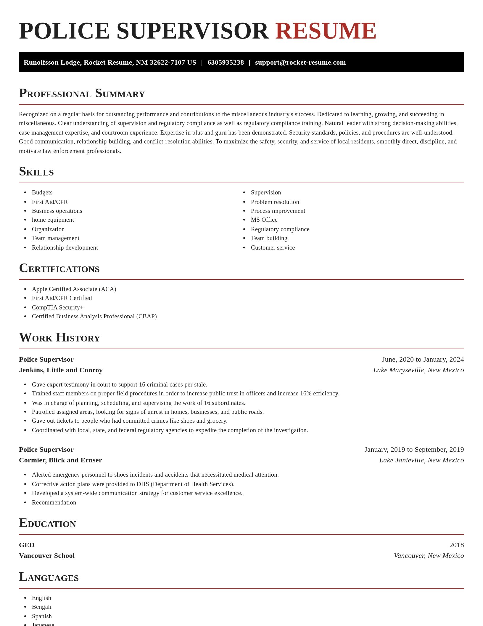 Exquisite resume template