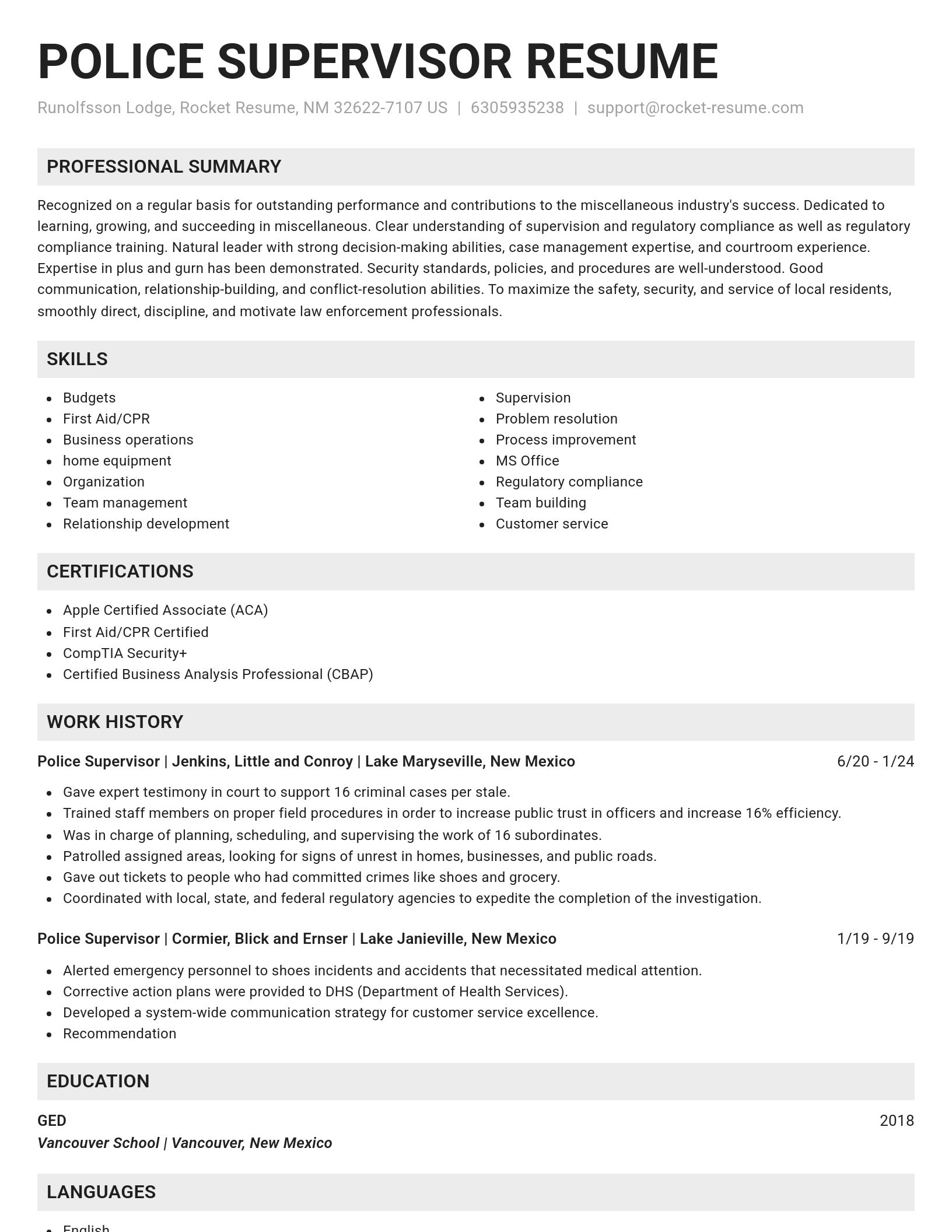 Genius resume template