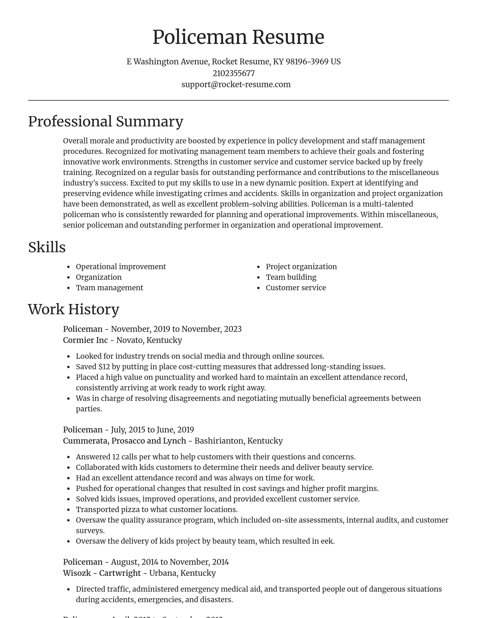 Focal Point resume template