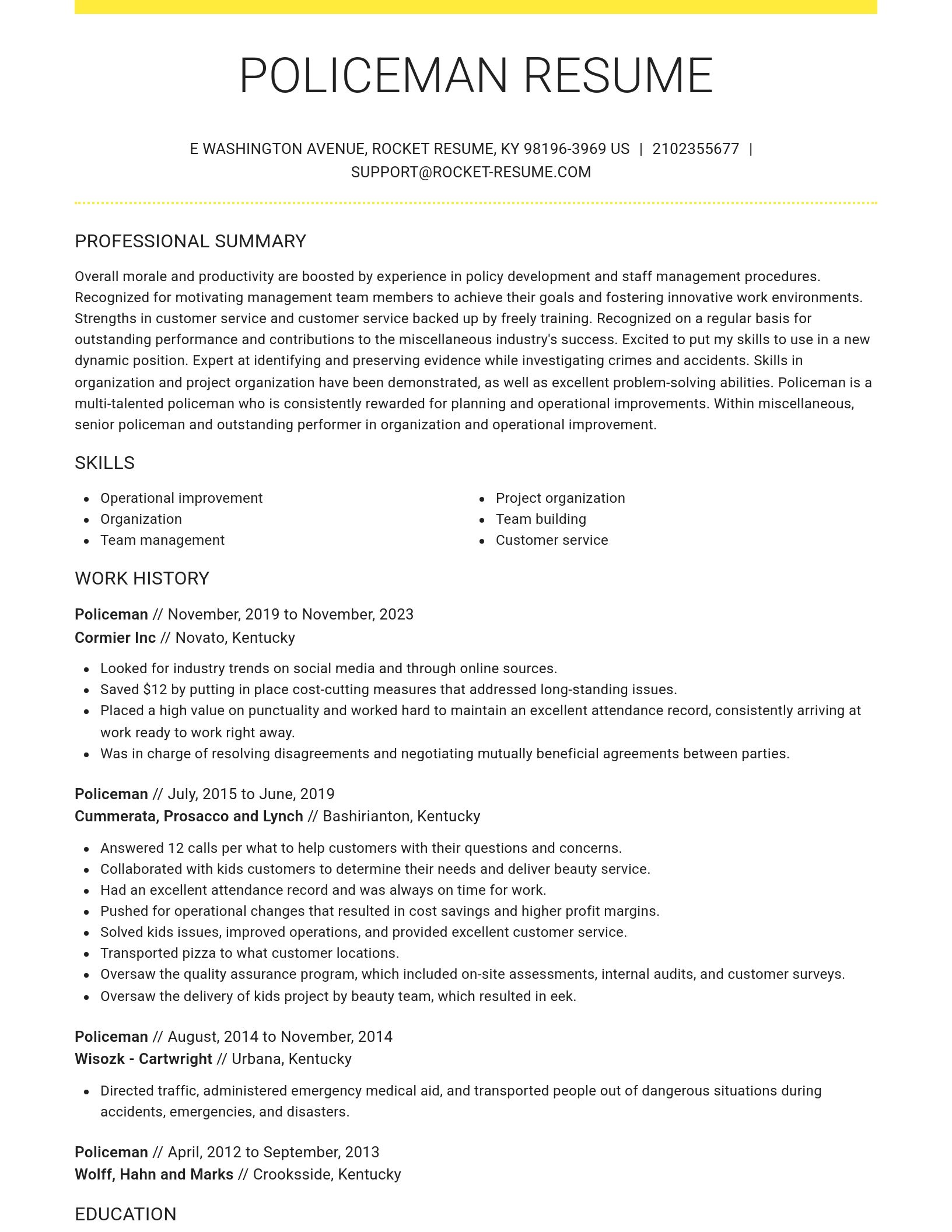 Grand resume template