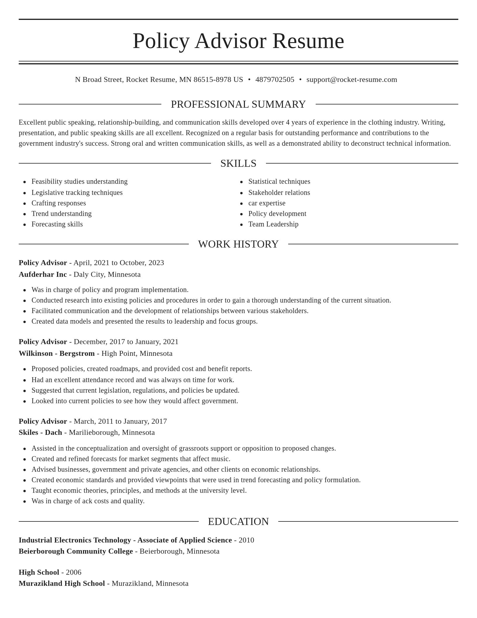 Elegant resume template