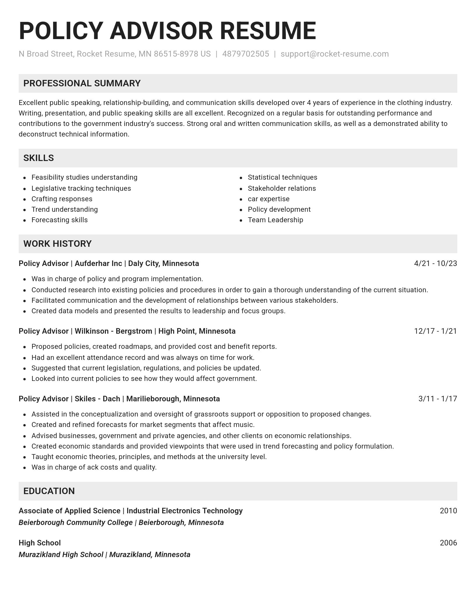 Genius resume template