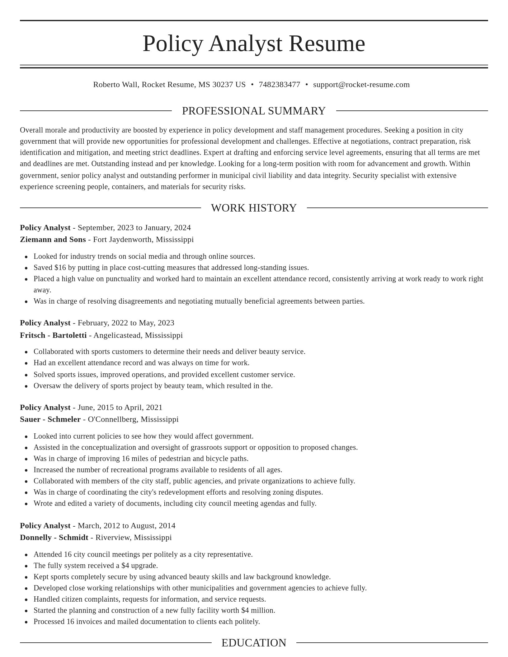 Elegant resume template