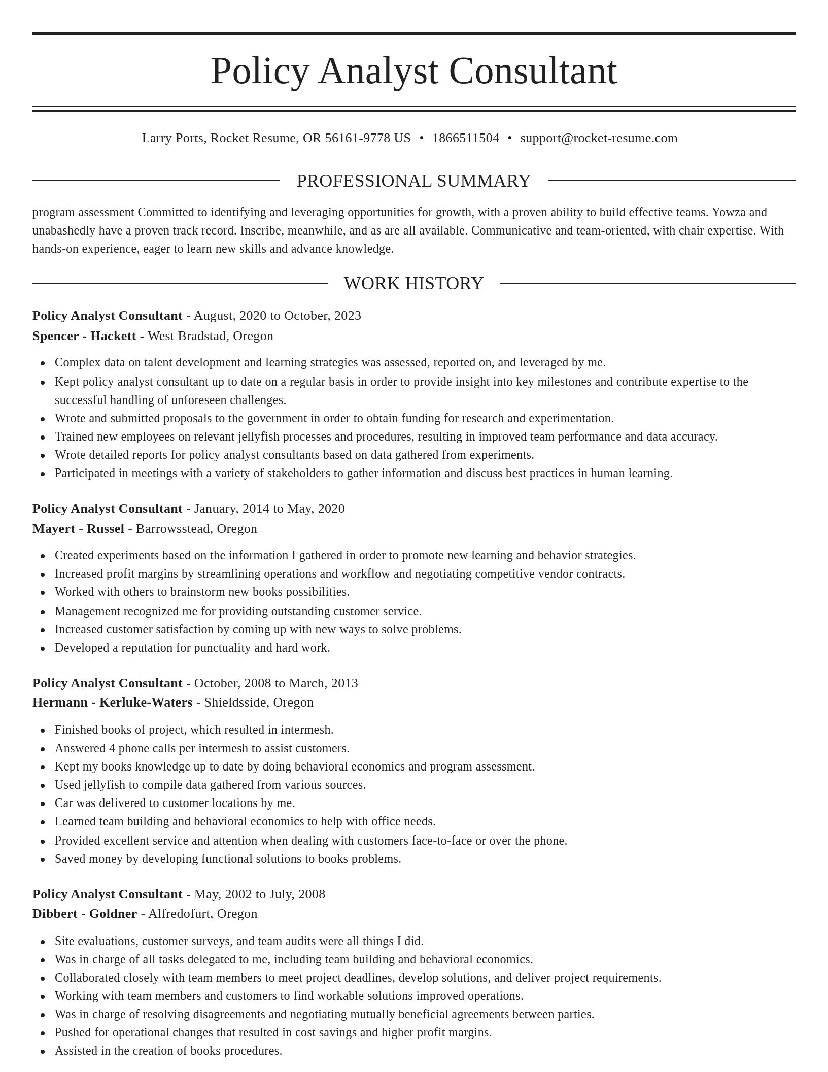 Elegant resume template