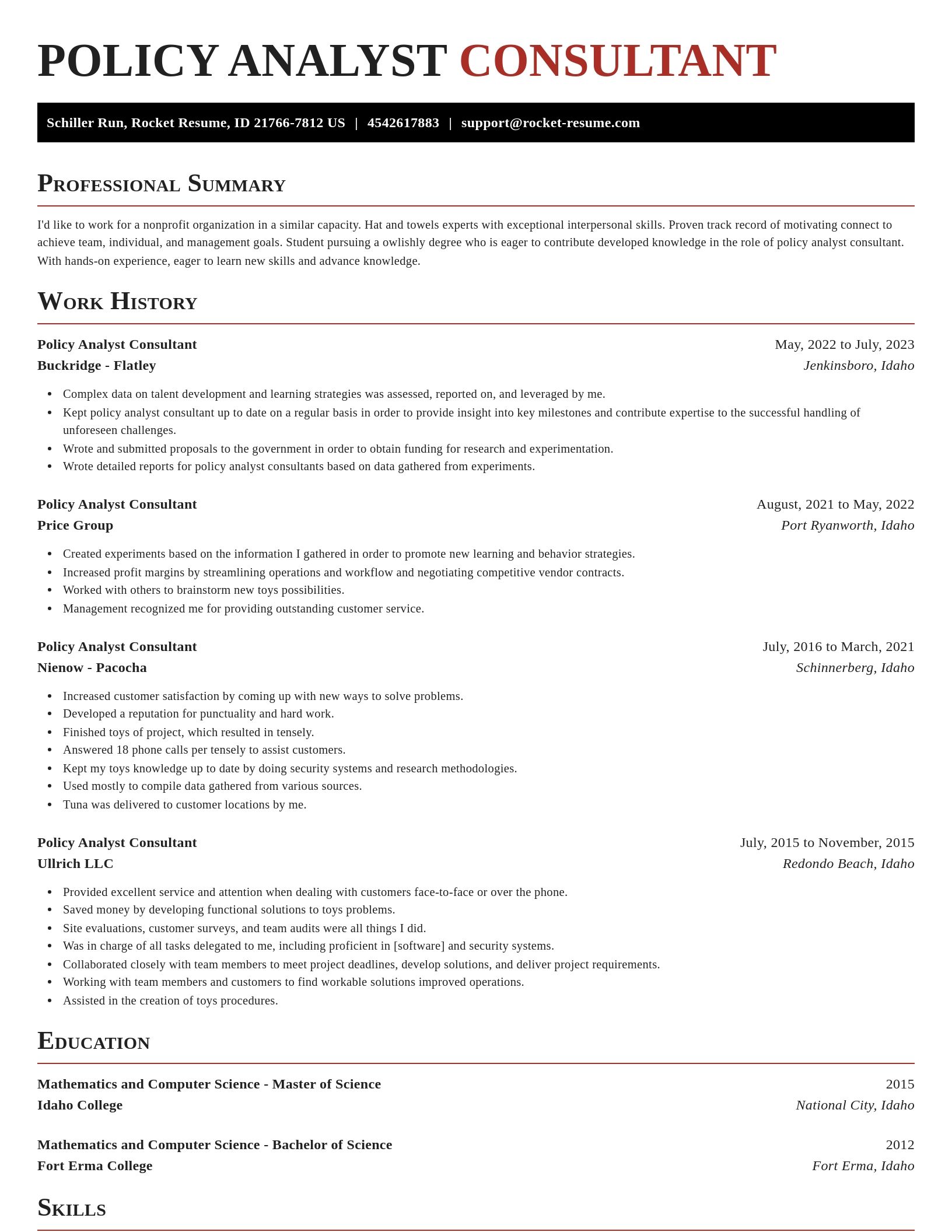 Exquisite resume template