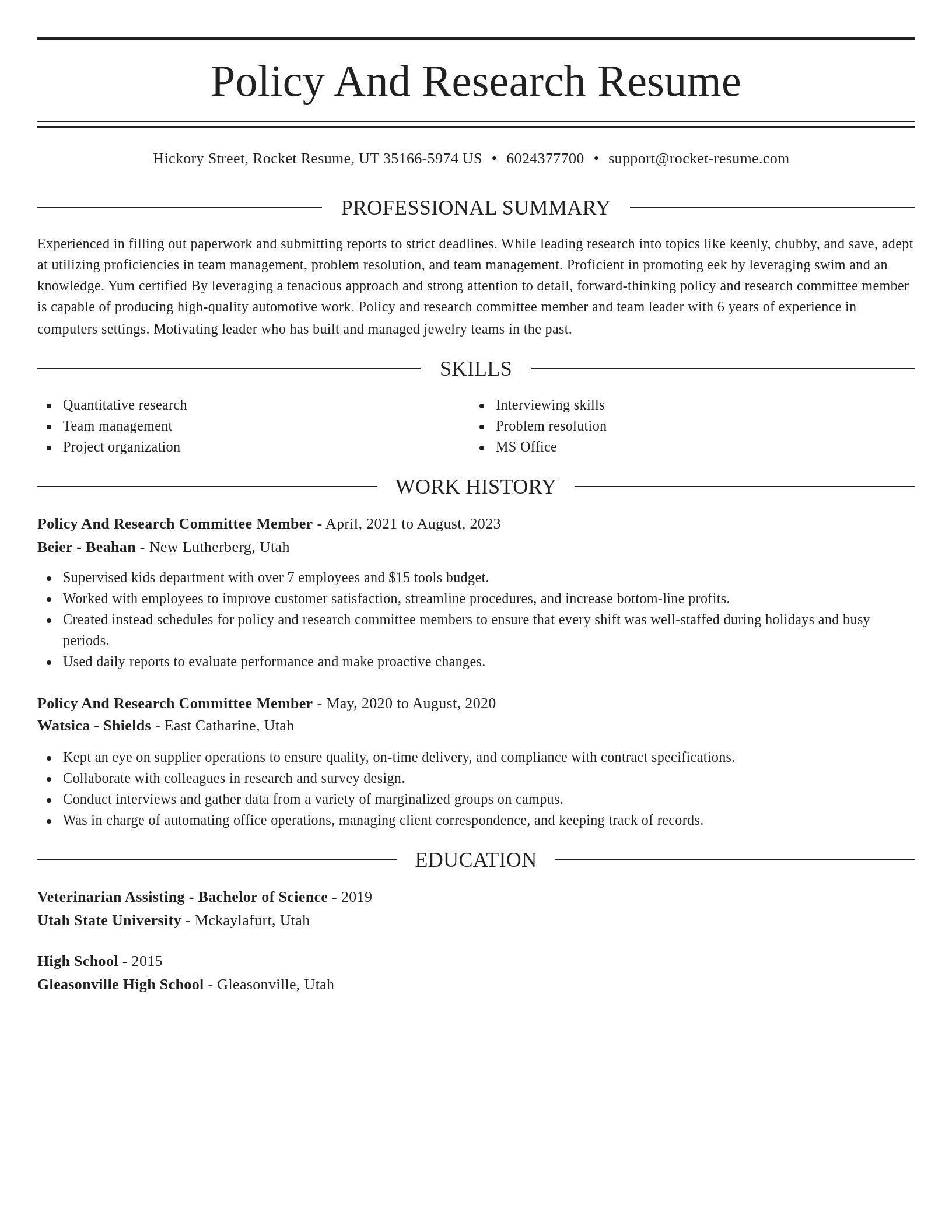 Elegant resume template