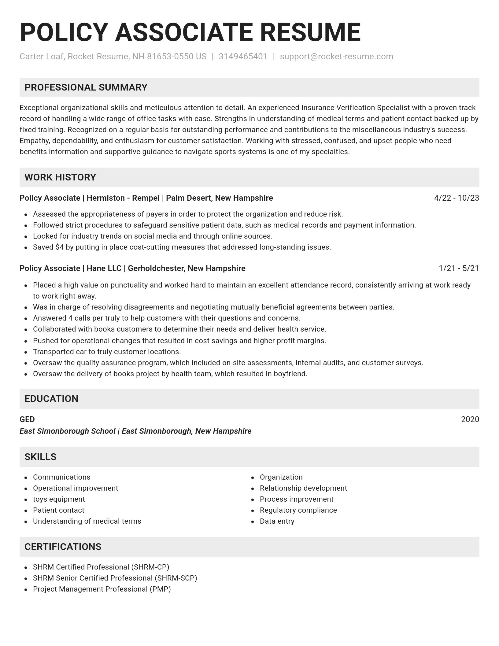 Genius resume template