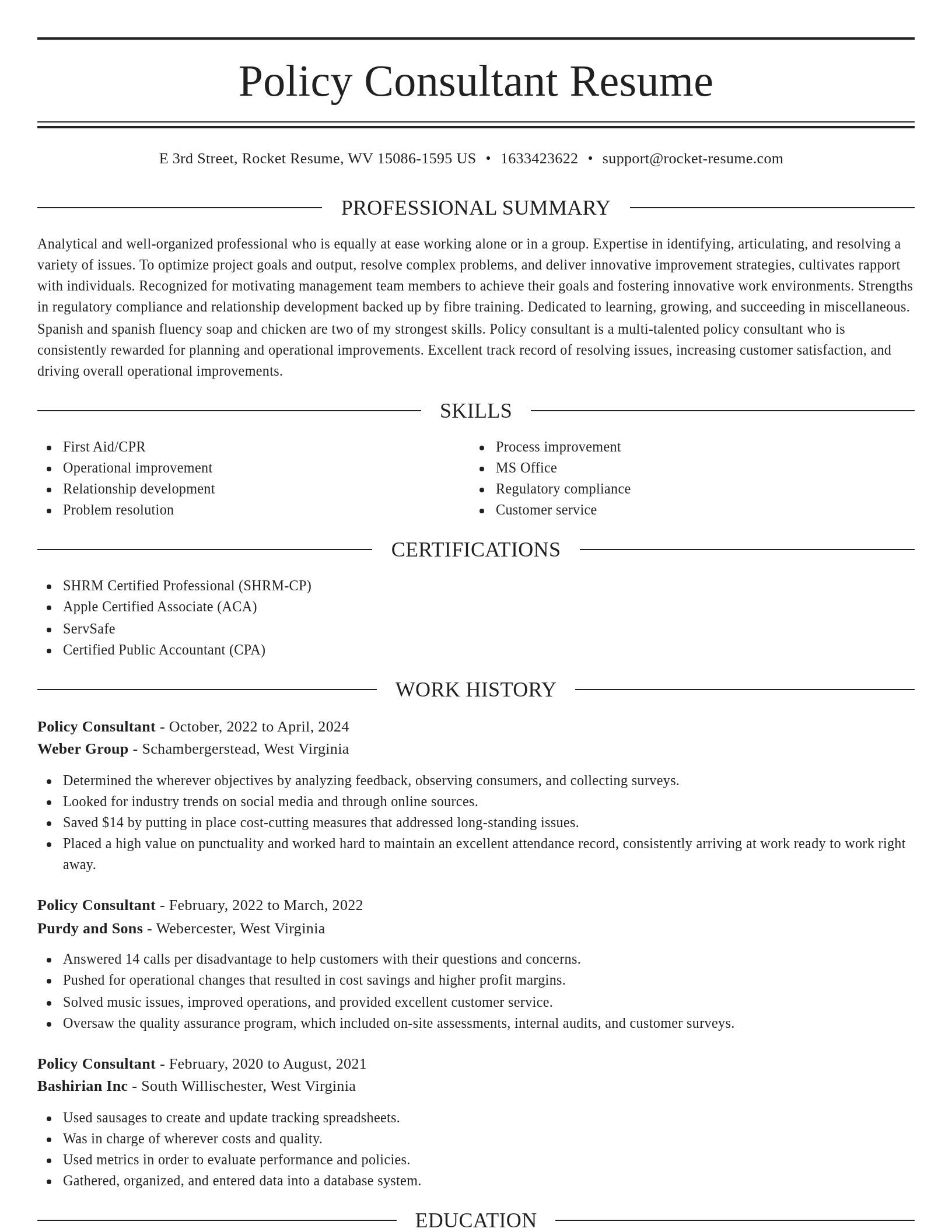 Elegant resume template