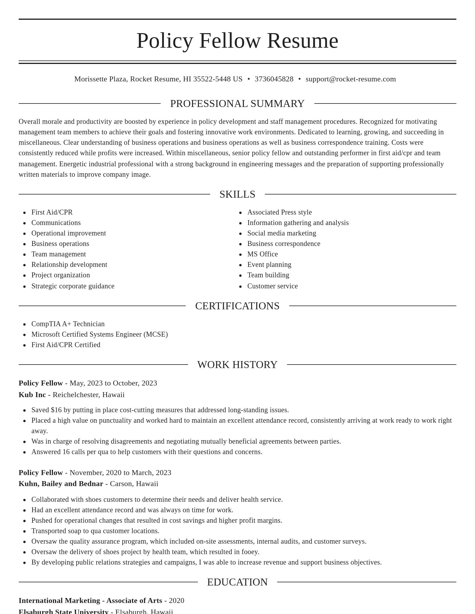 Elegant resume template