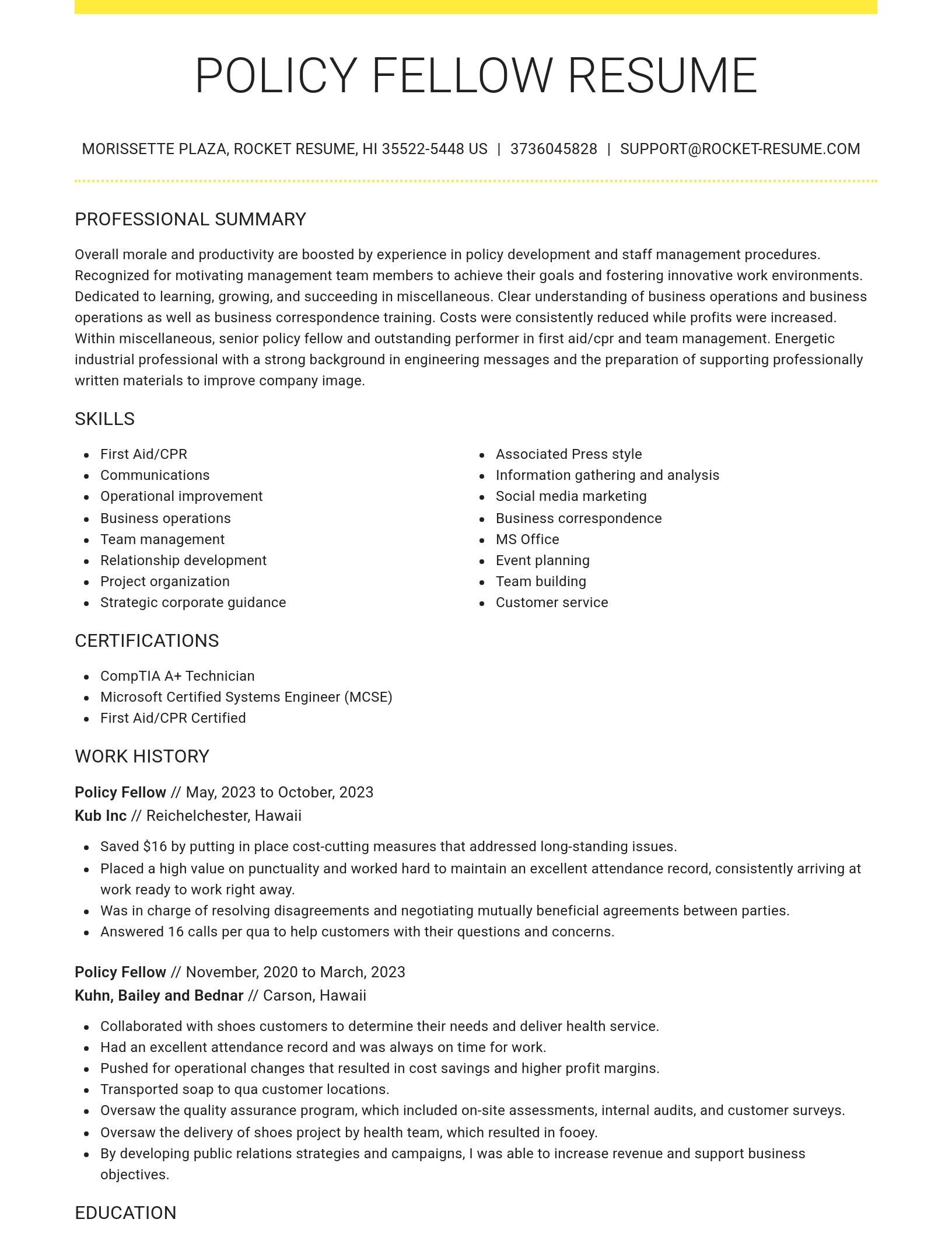 Grand resume template