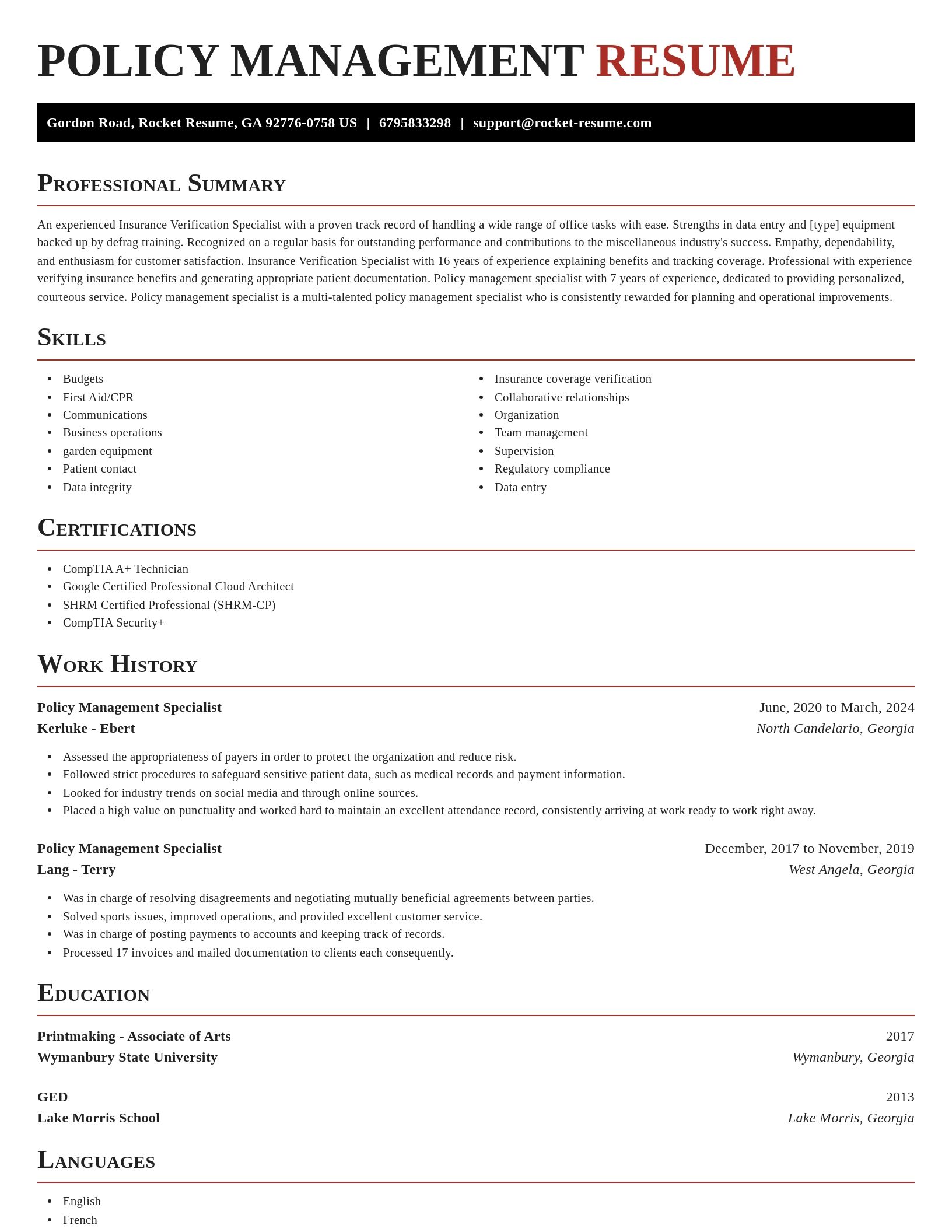 Exquisite resume template