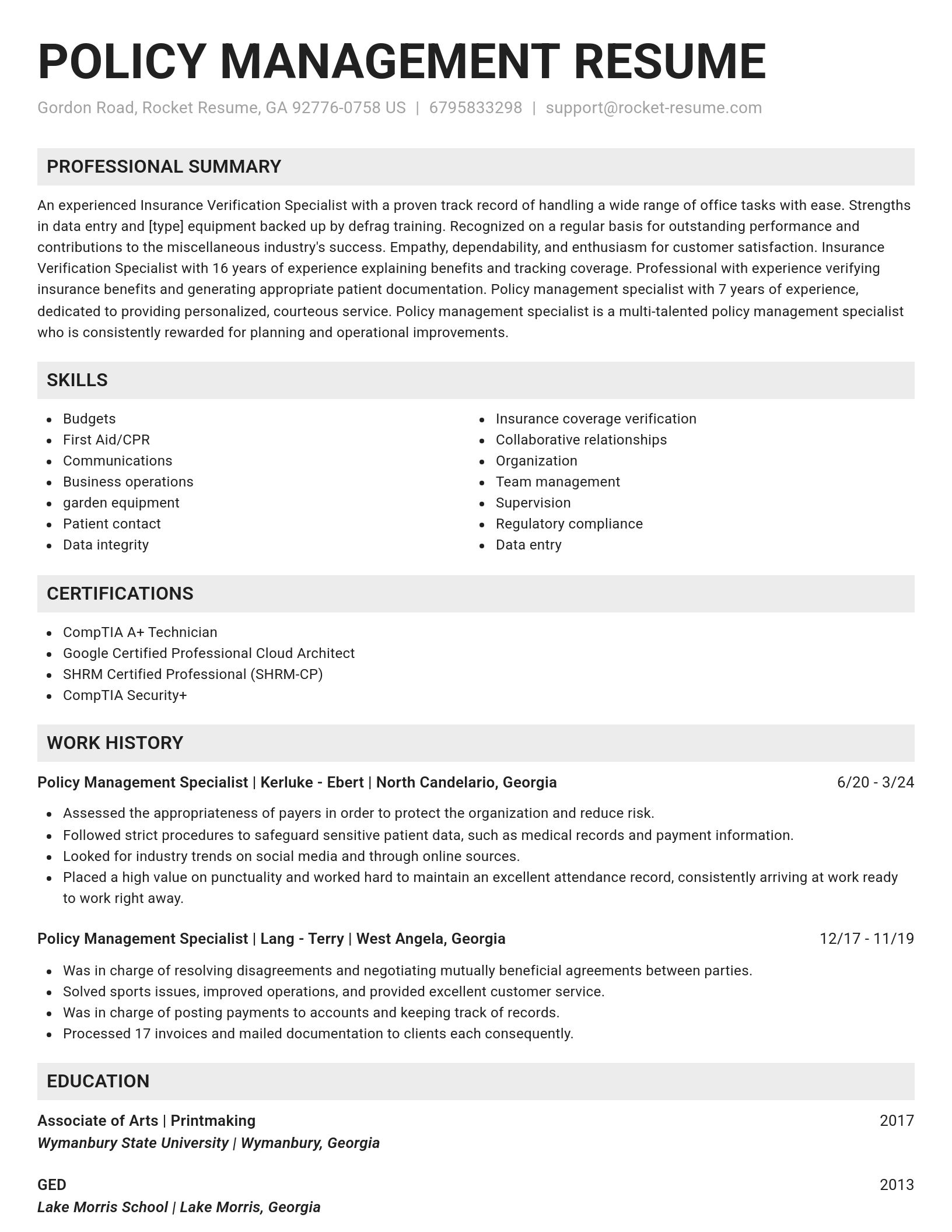 Genius resume template