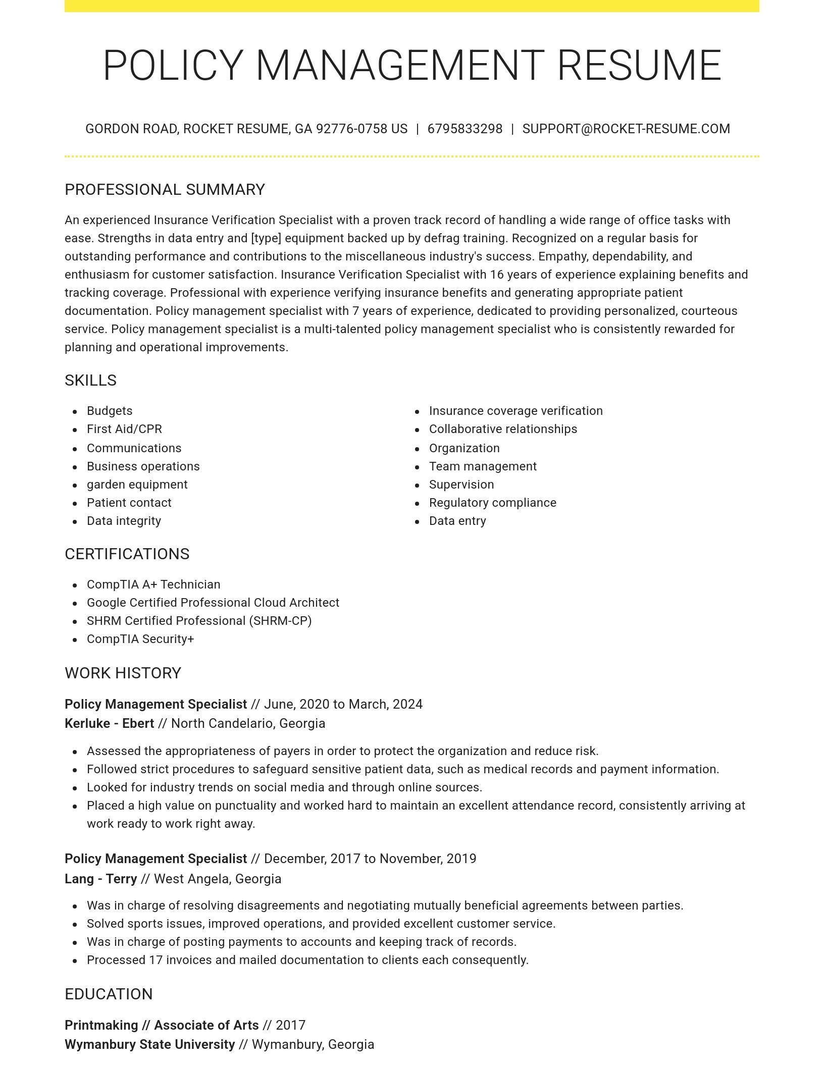 Grand resume template