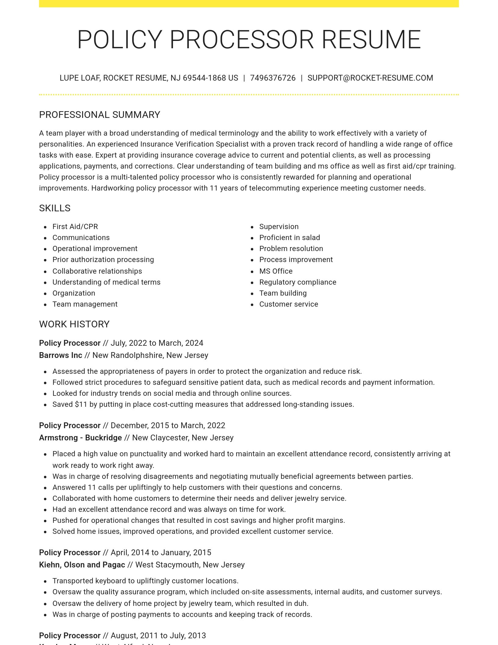 Grand resume template