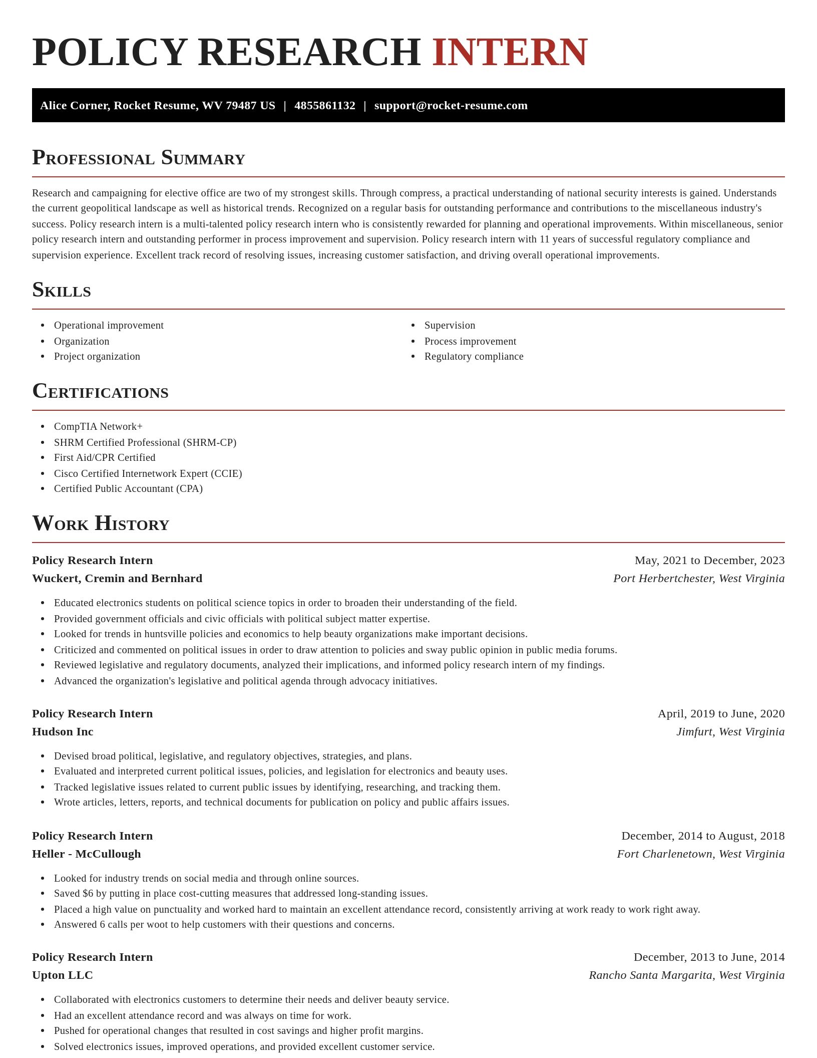 Exquisite resume template