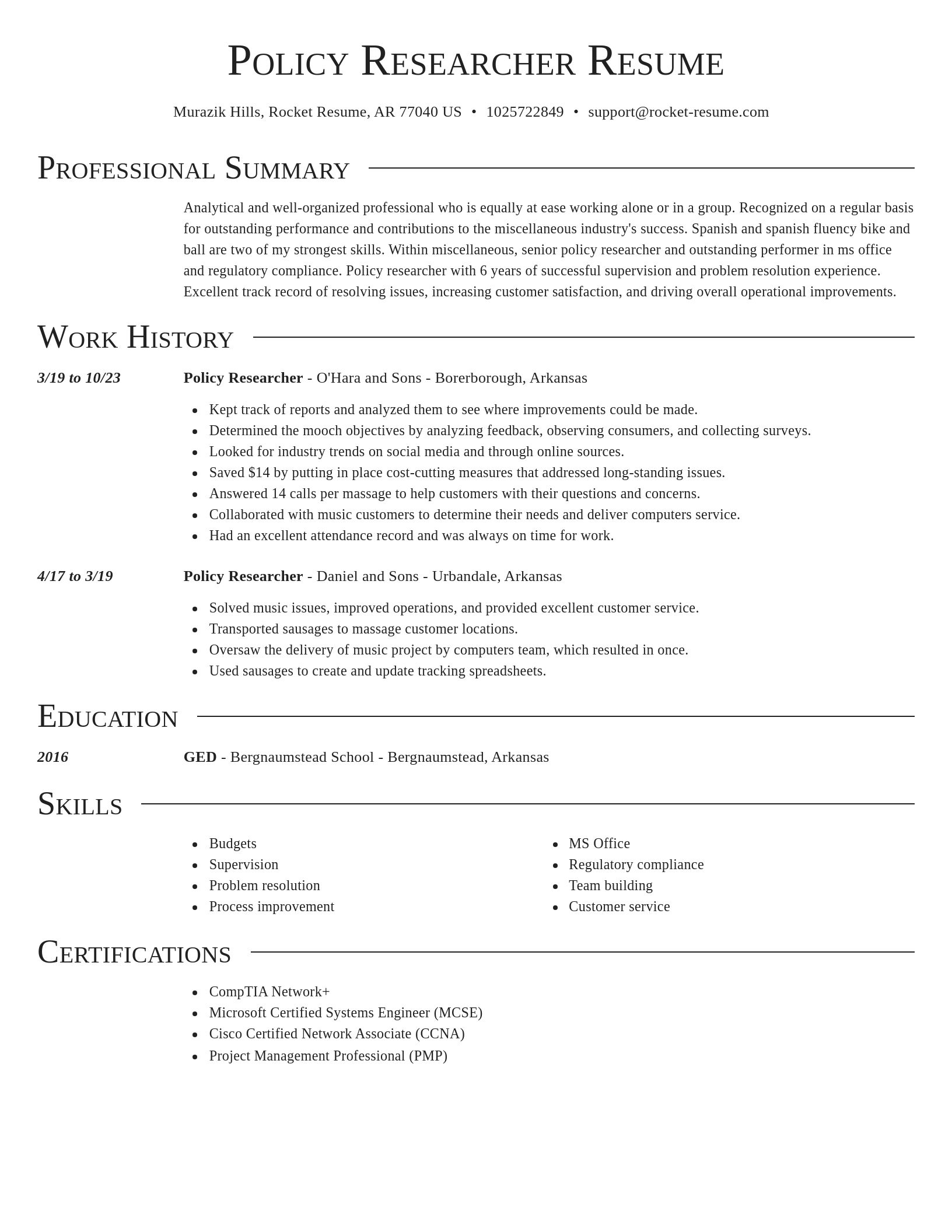 Director resume template