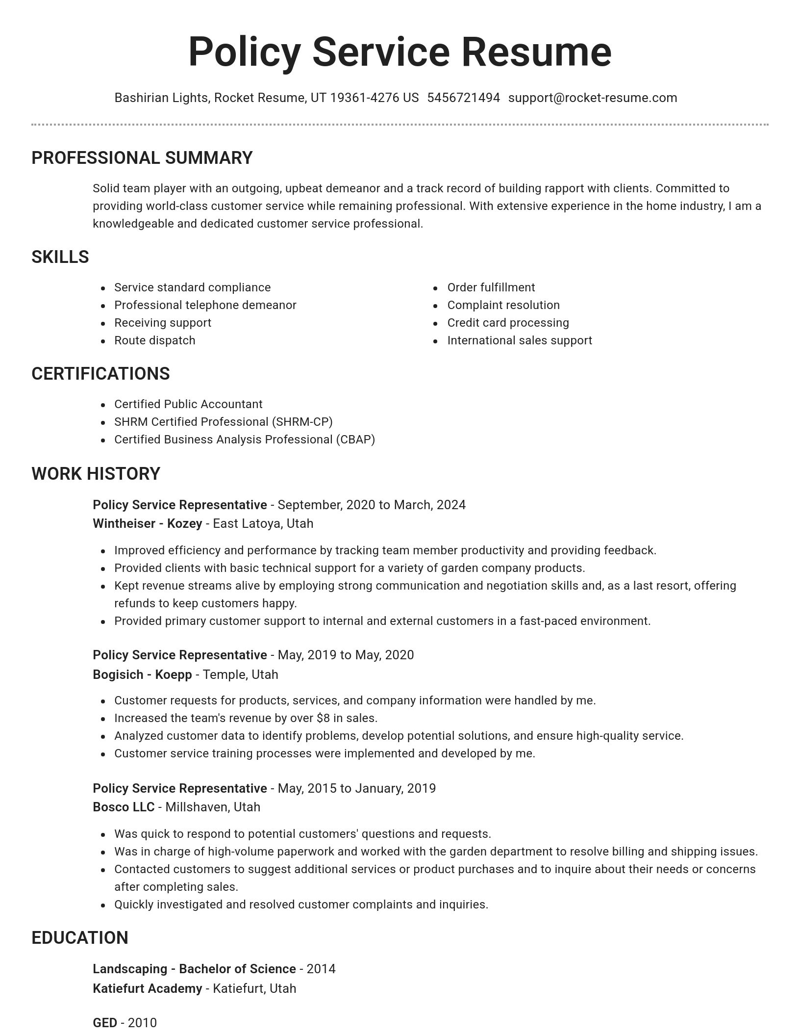 Brilliant resume template