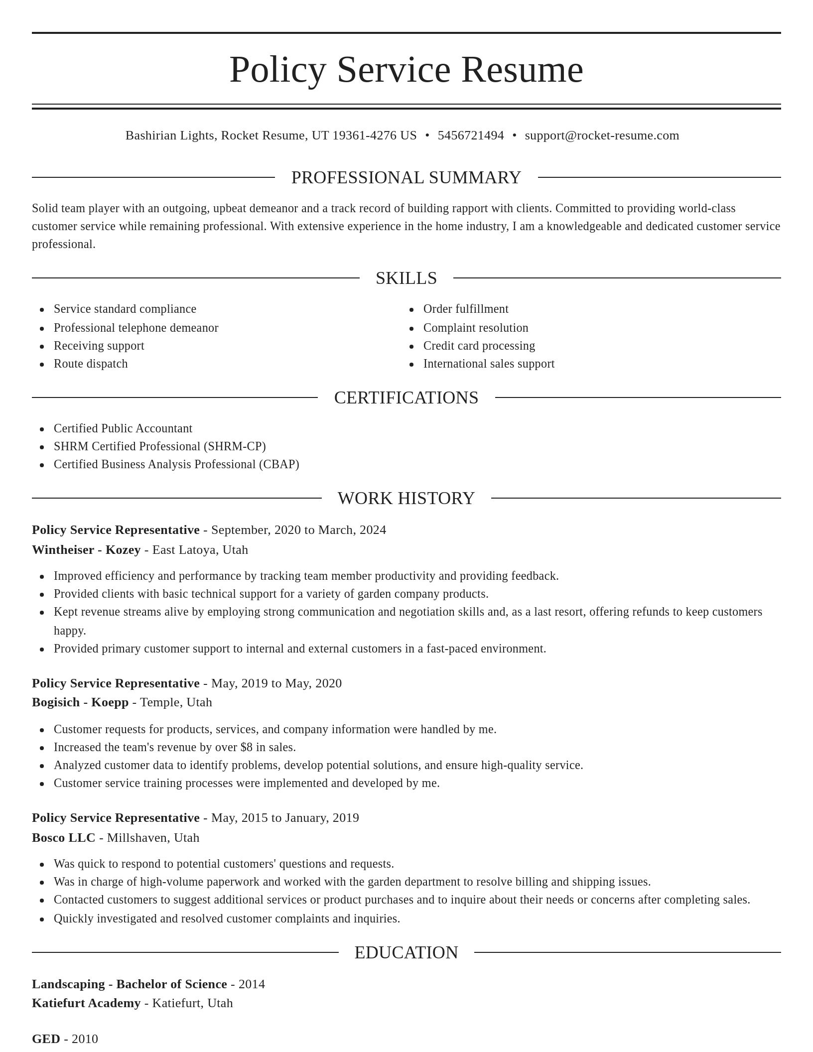 Elegant resume template