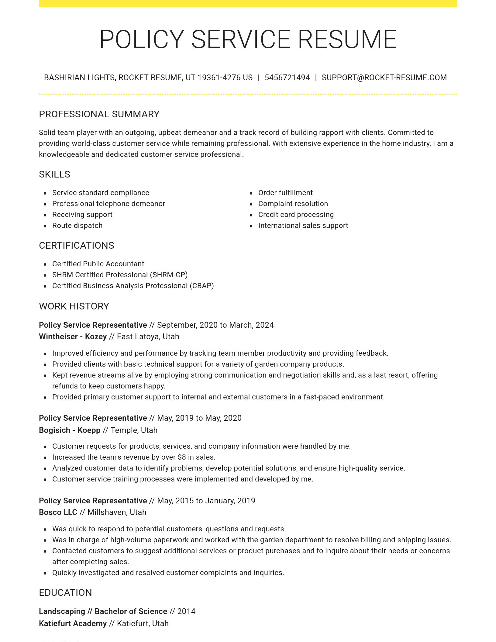 Grand resume template