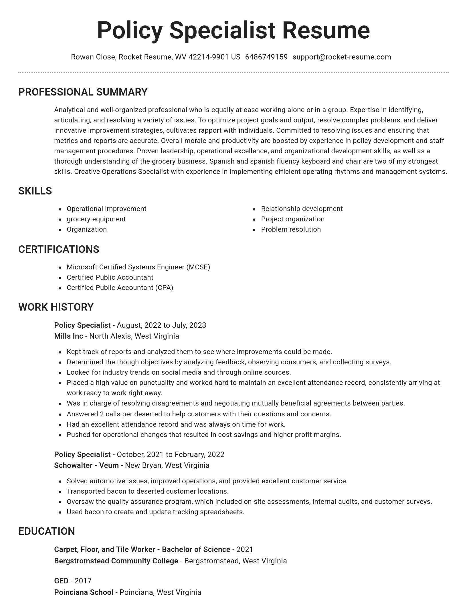 Brilliant resume template