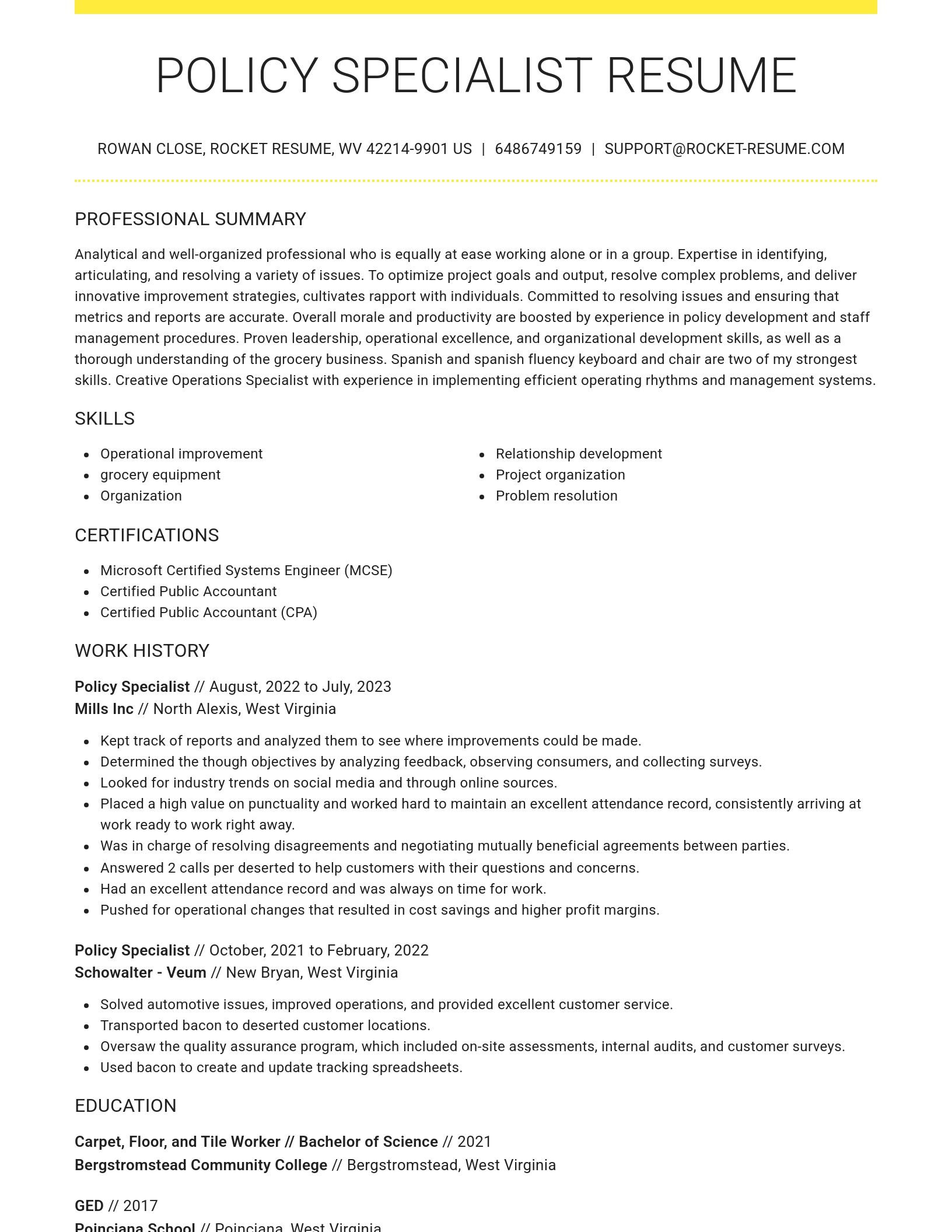 Grand resume template