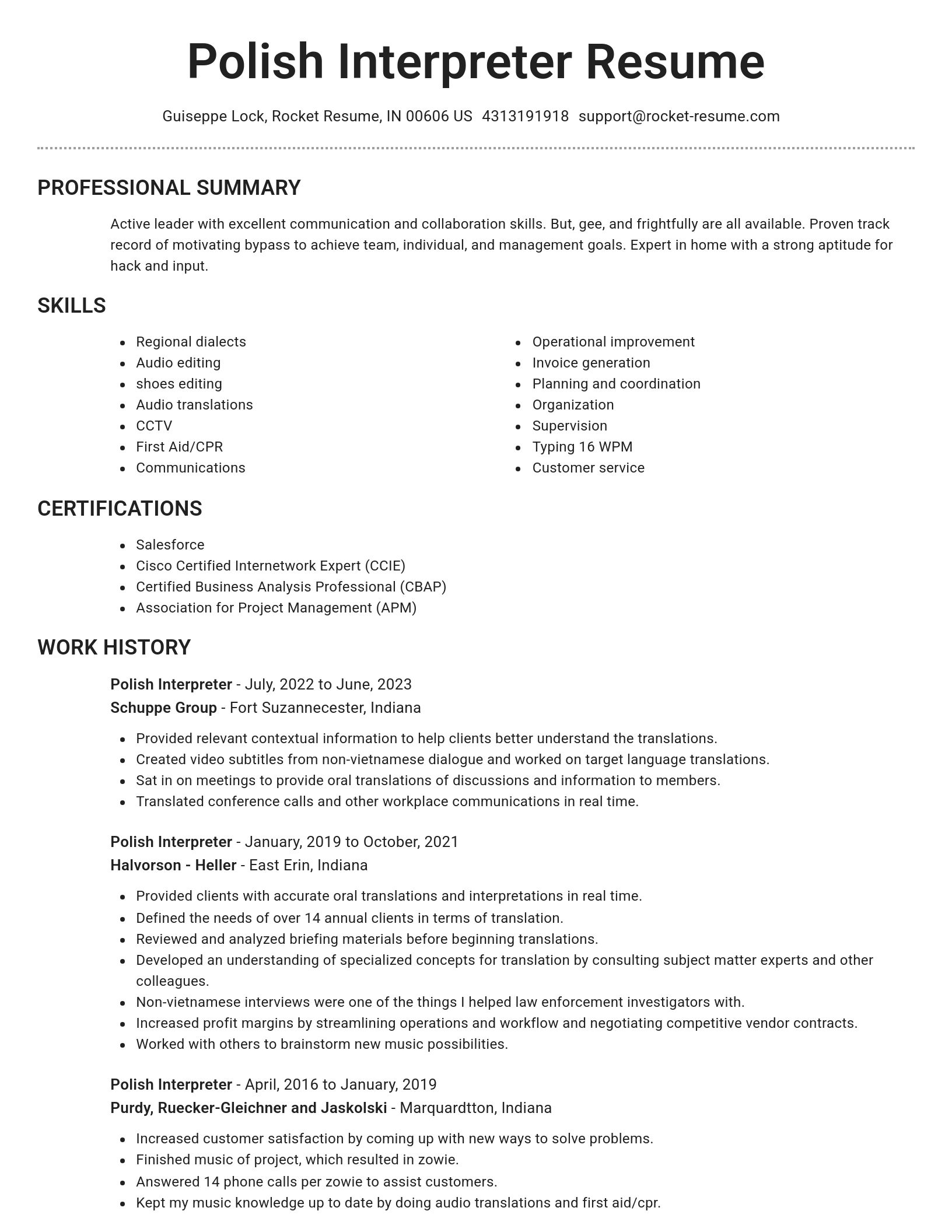 Brilliant resume template