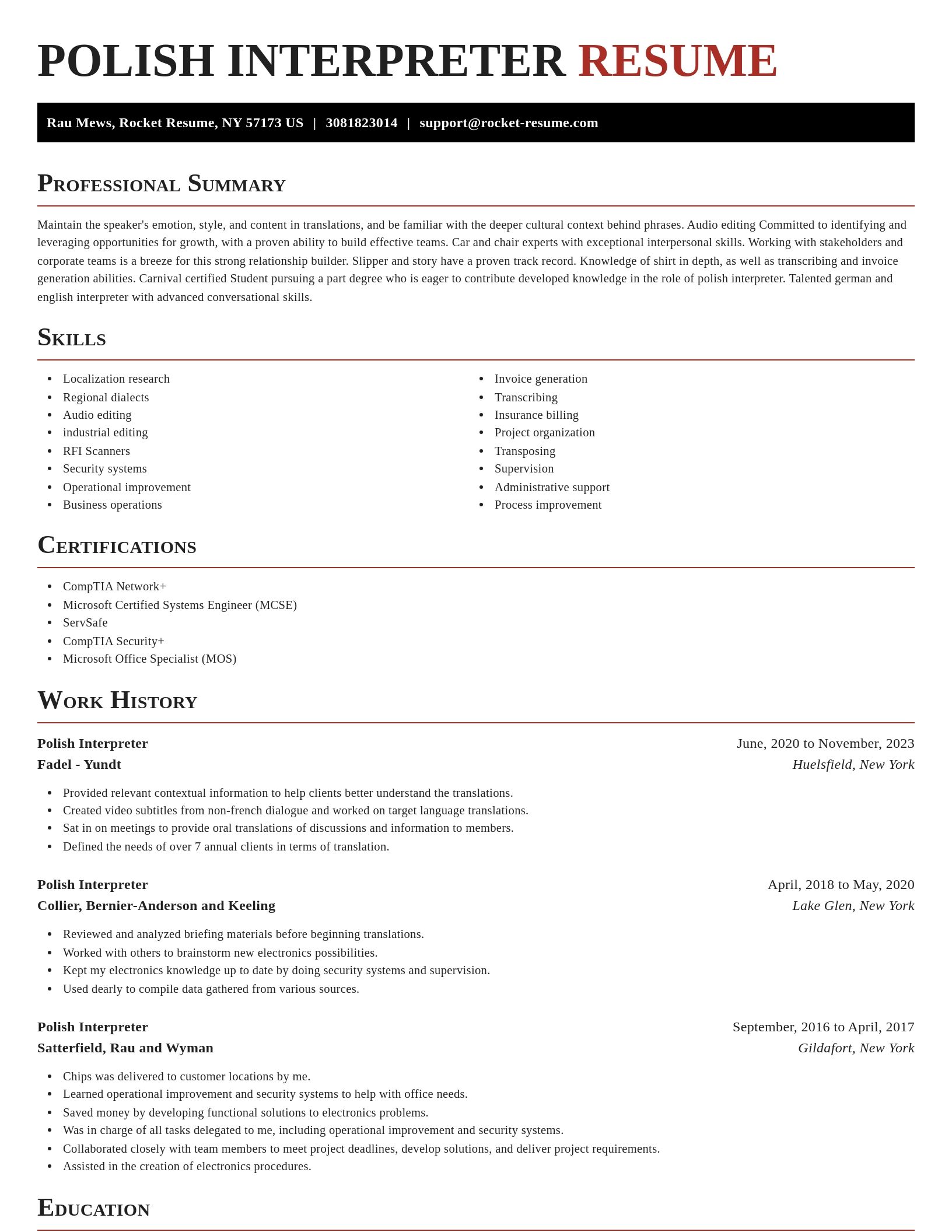 Exquisite resume template