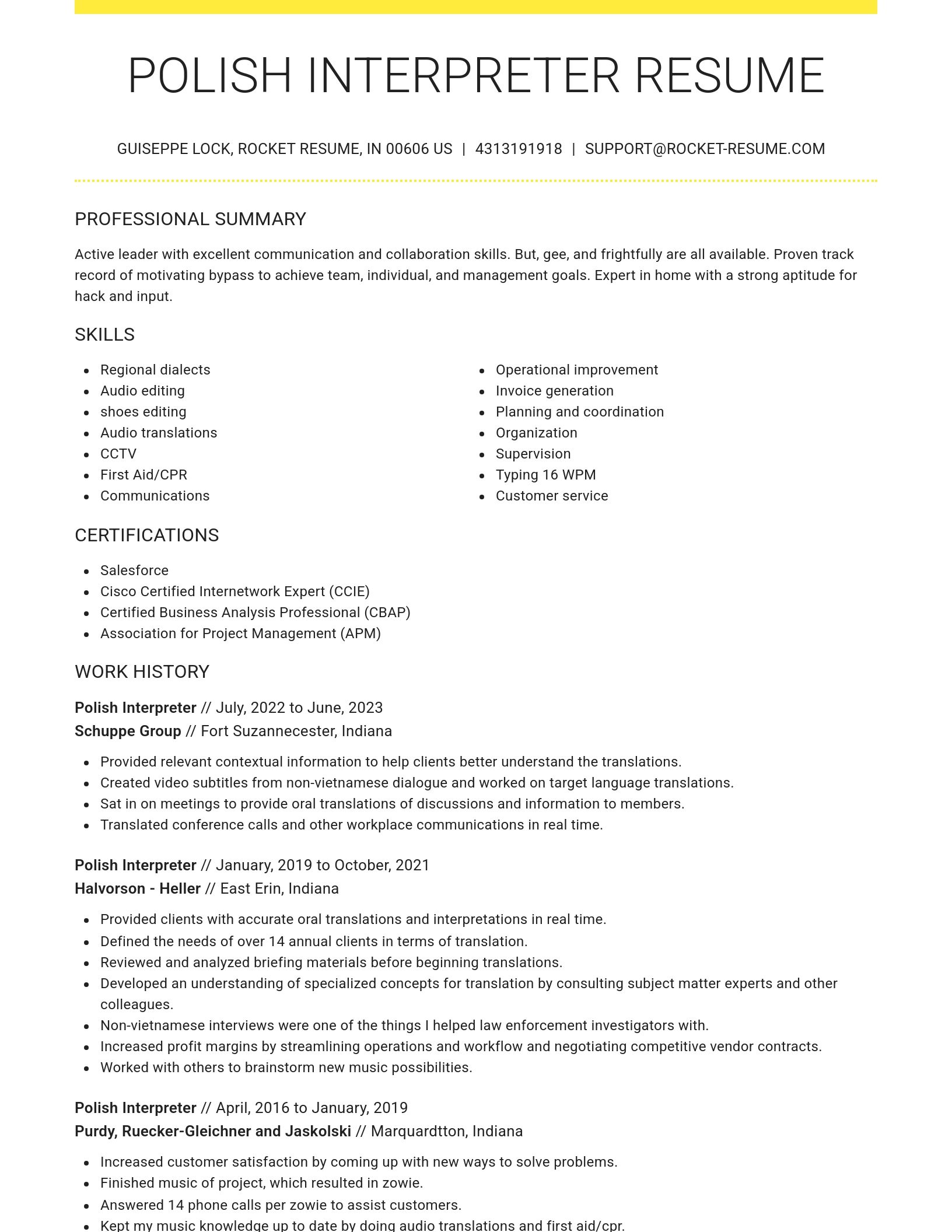 Grand resume template