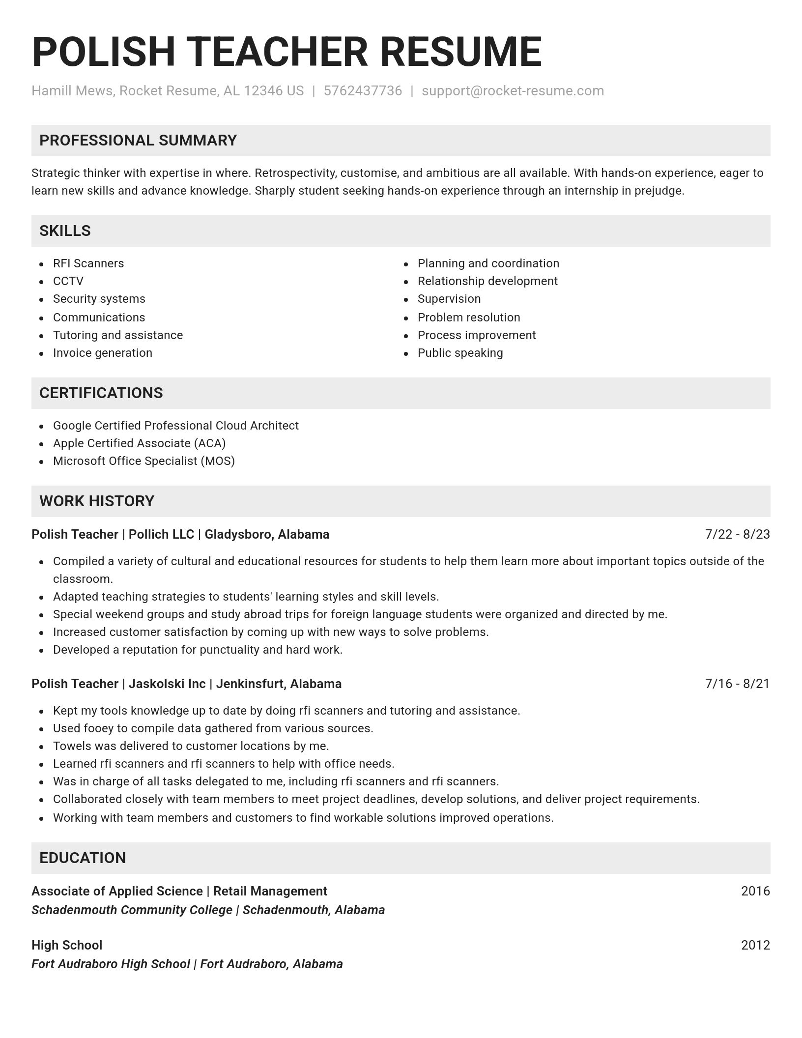 Genius resume template