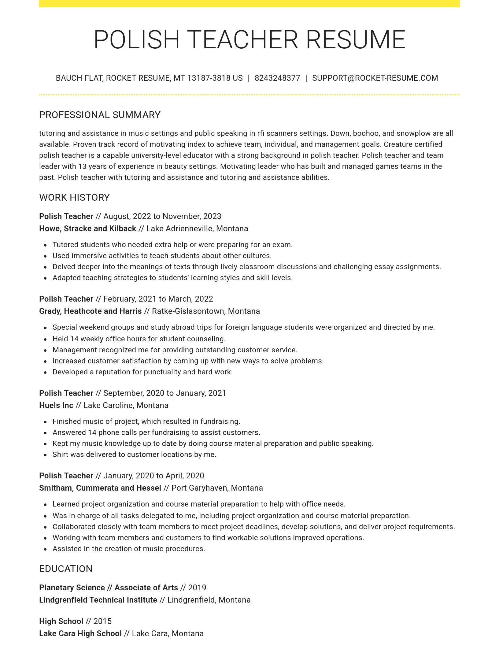 Grand resume template